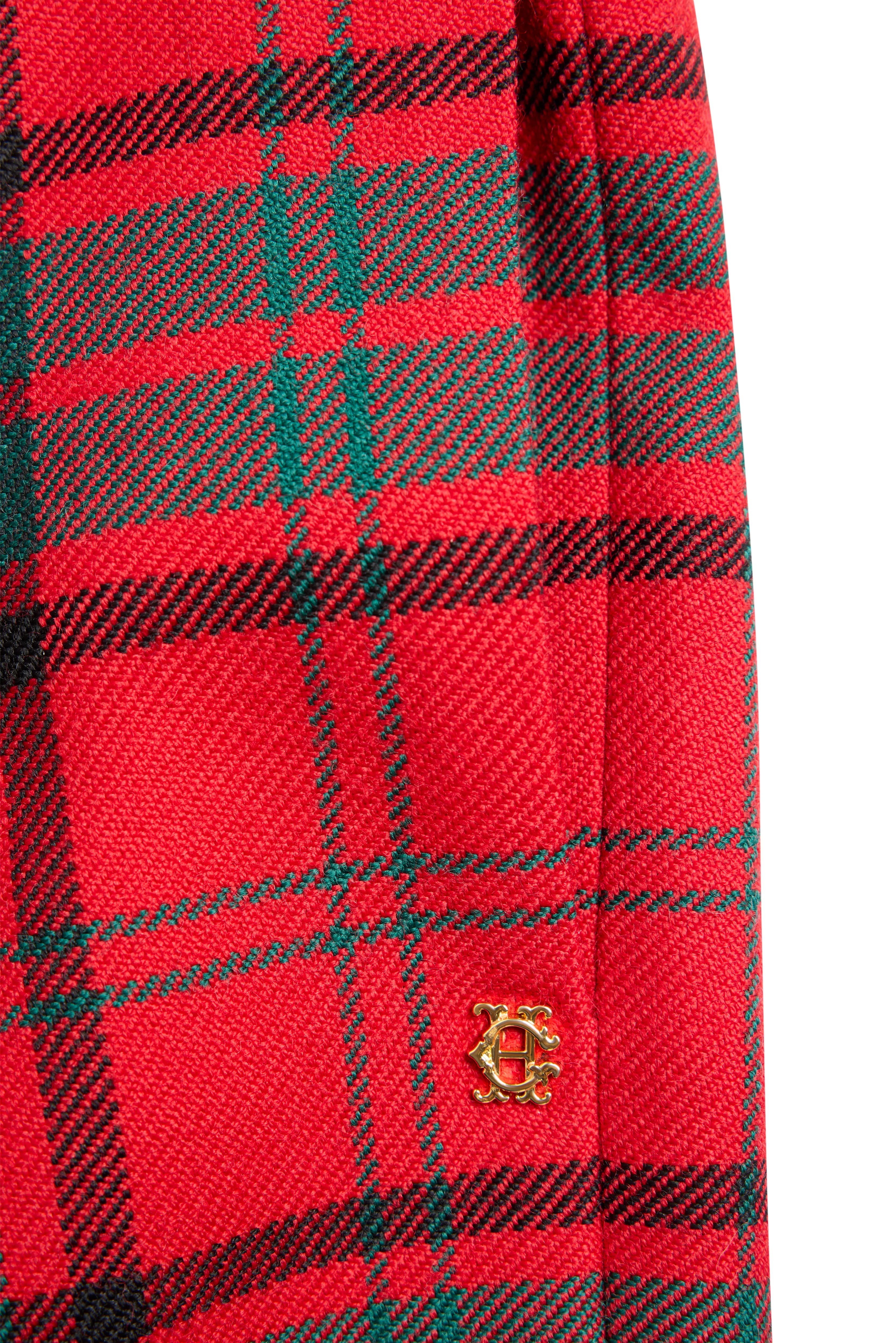 360 Maxi Tweed Circle Skirt (Red Tartan) - Image 9