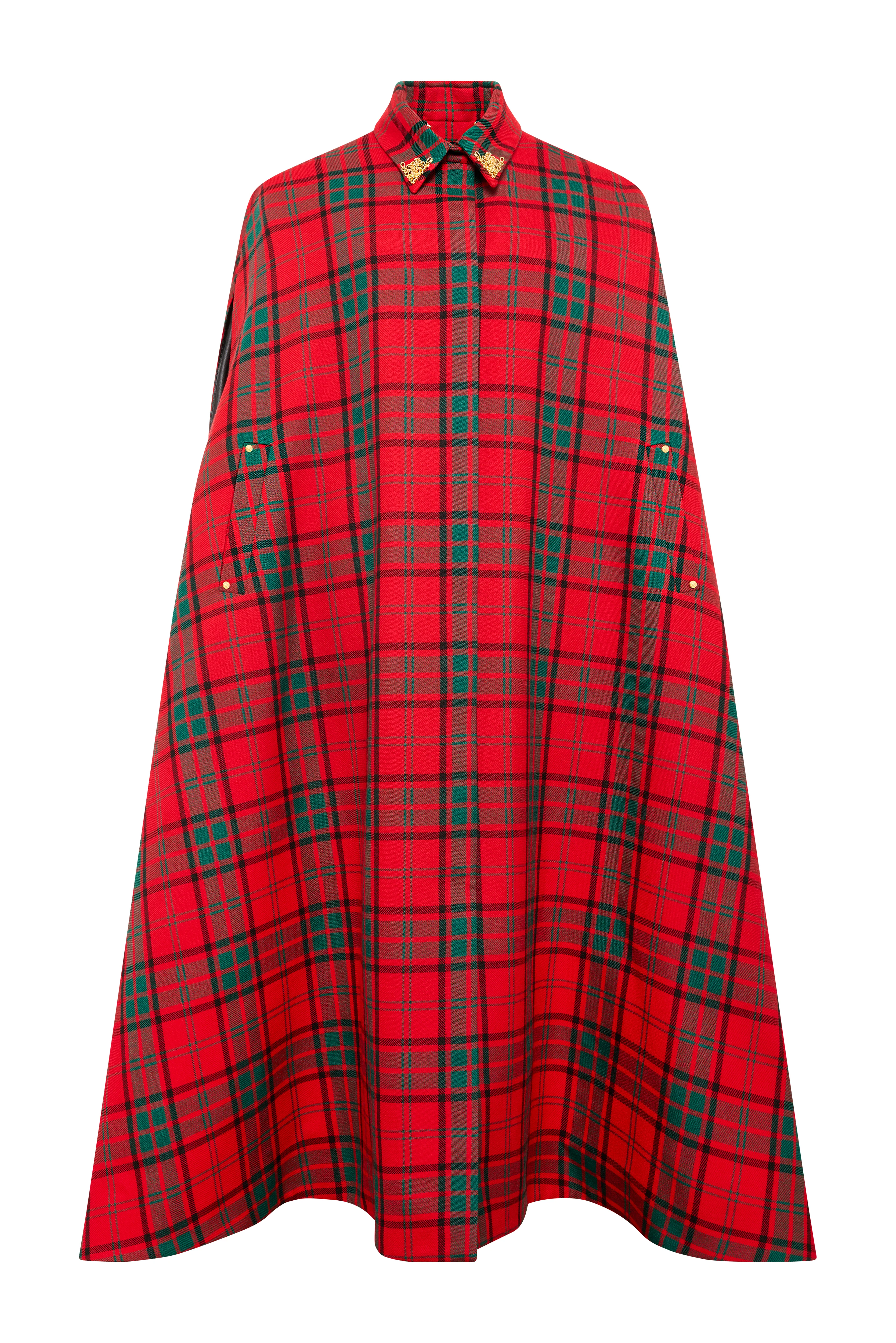 Full Length Knightsbridge Cape (Red Tartan) - Image 4