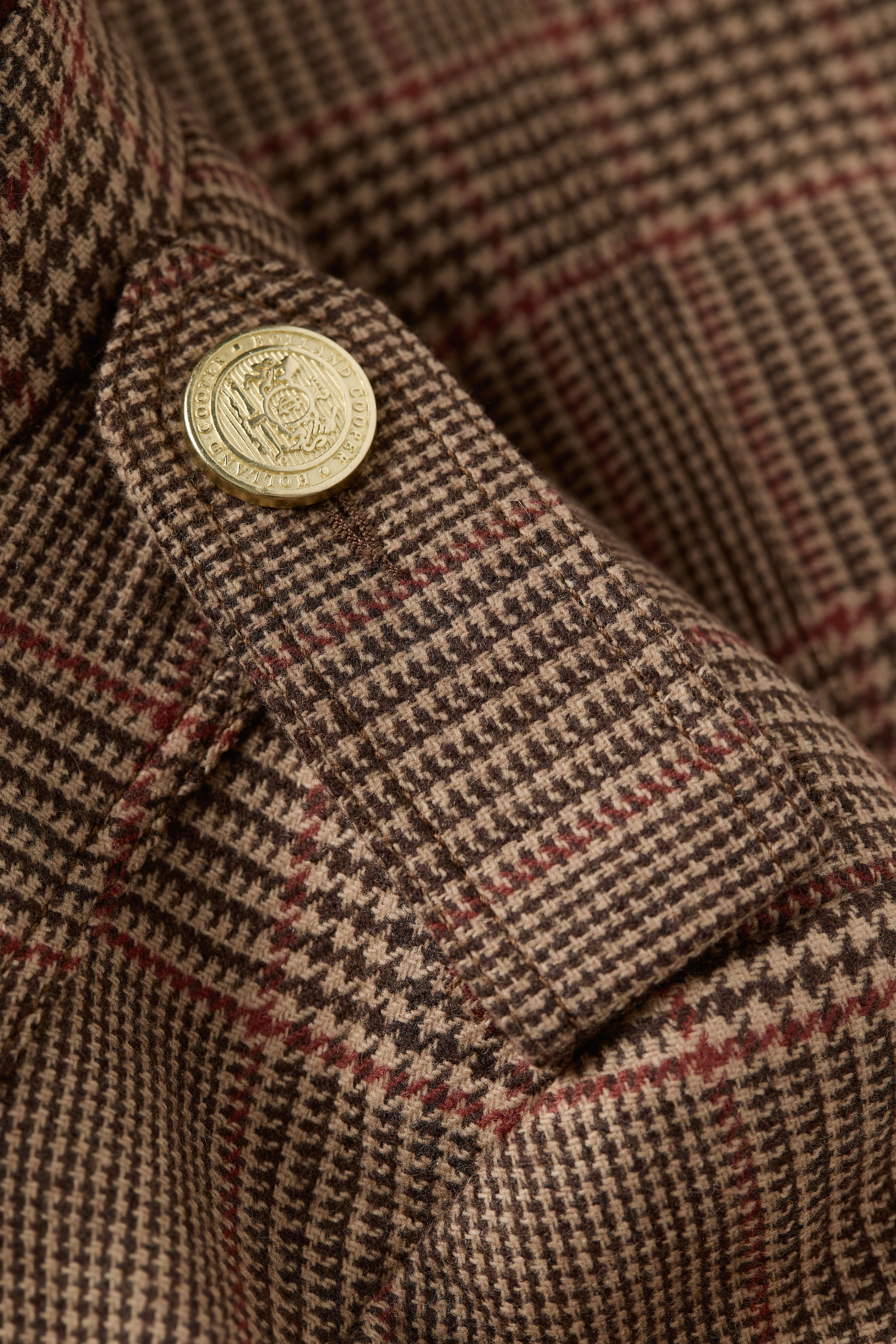 Full Length Marlborough Trench Coat (Clarence Check Merlot) - Image 10