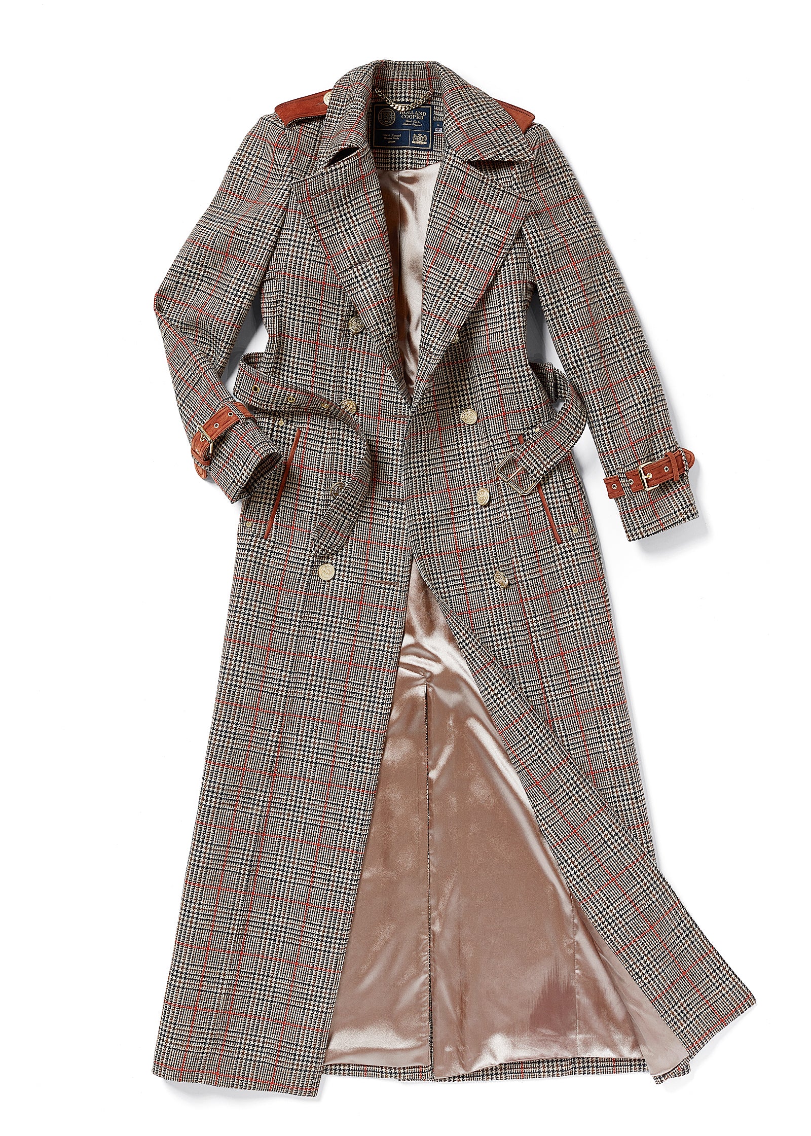Full Length Marlborough Trench Coat (Orange Windsor) - Image 9