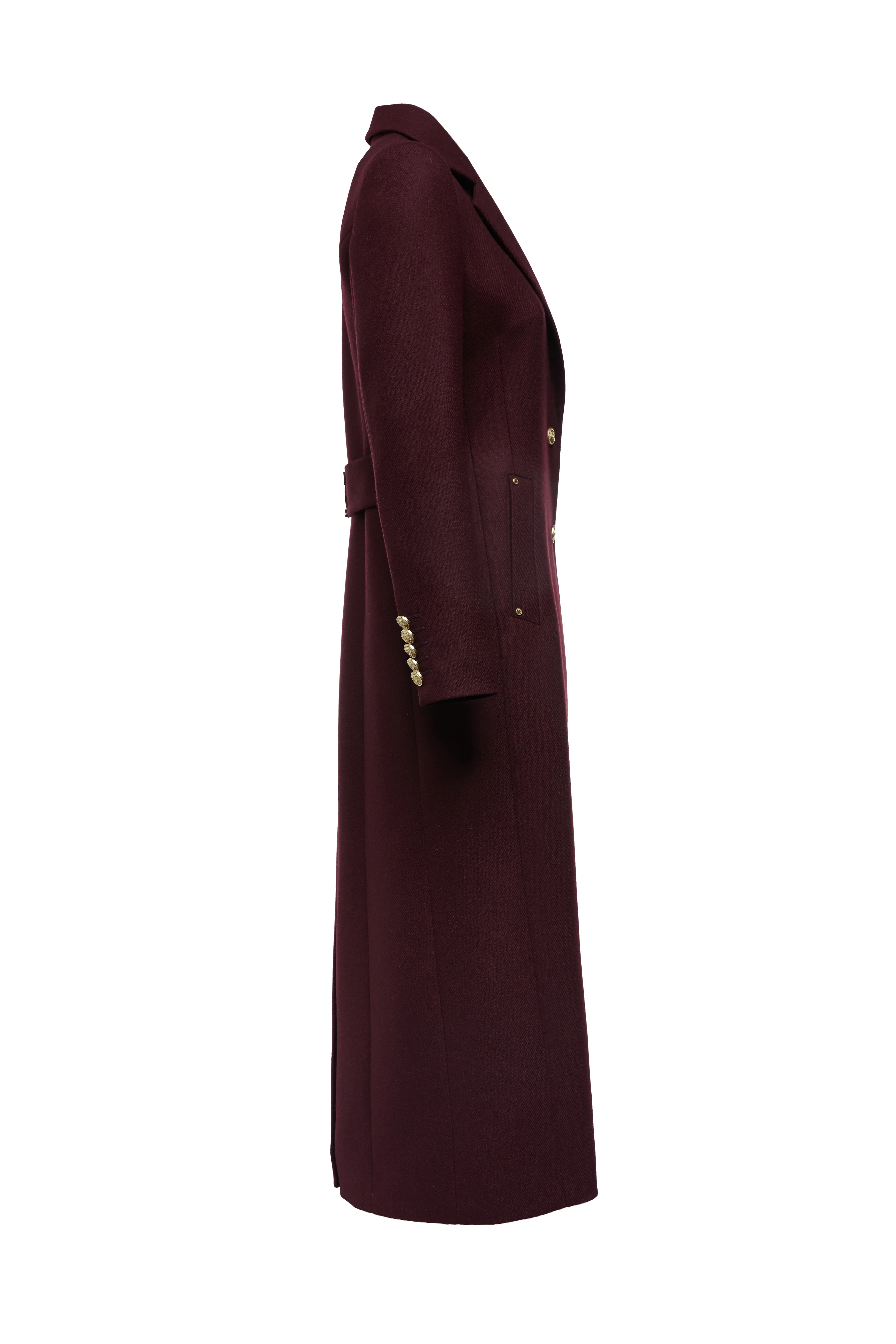 Full Length Regency Coat (Mulberry) - Image 5