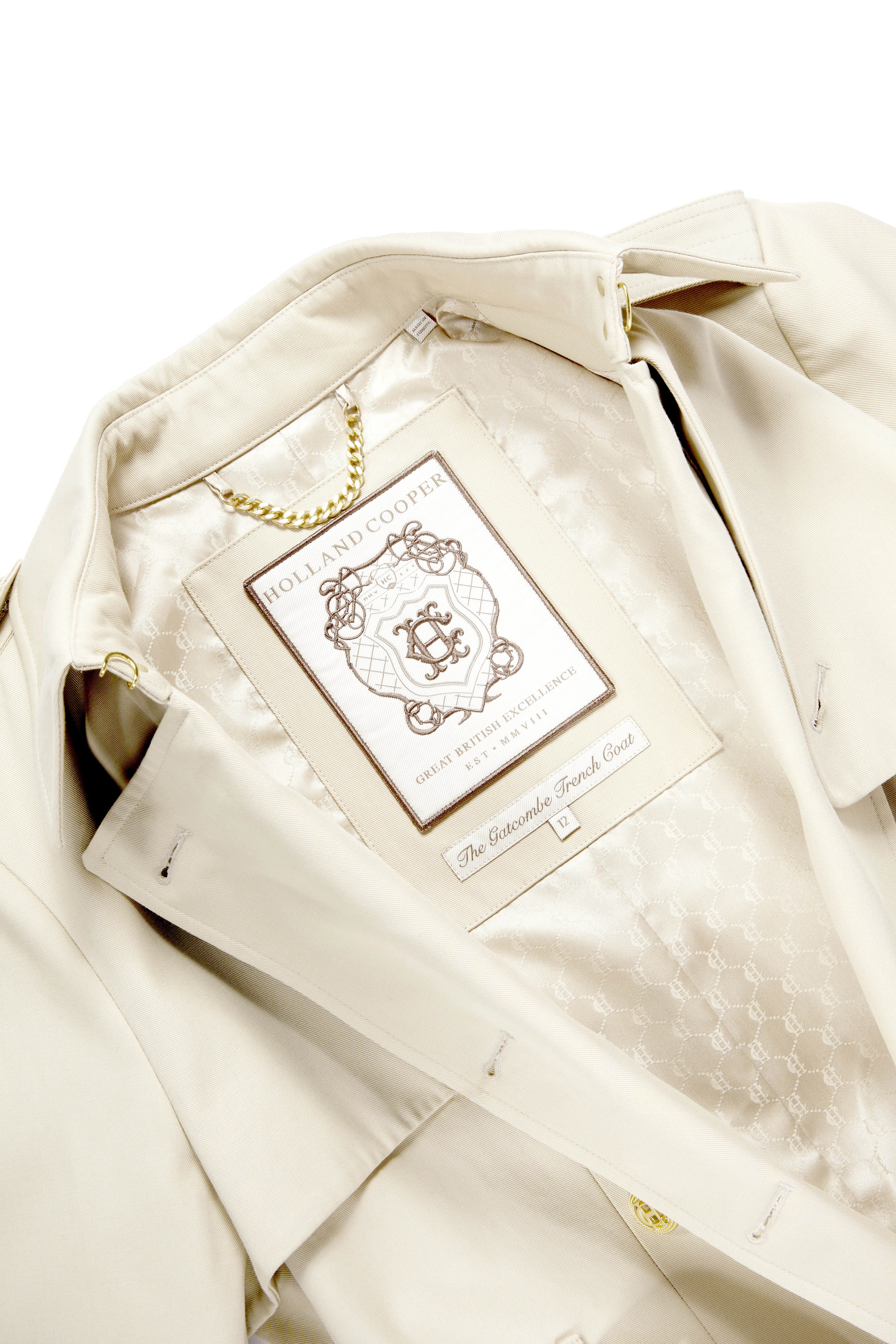 Gatcombe Full Length Trench Coat (Stone) - Image 14