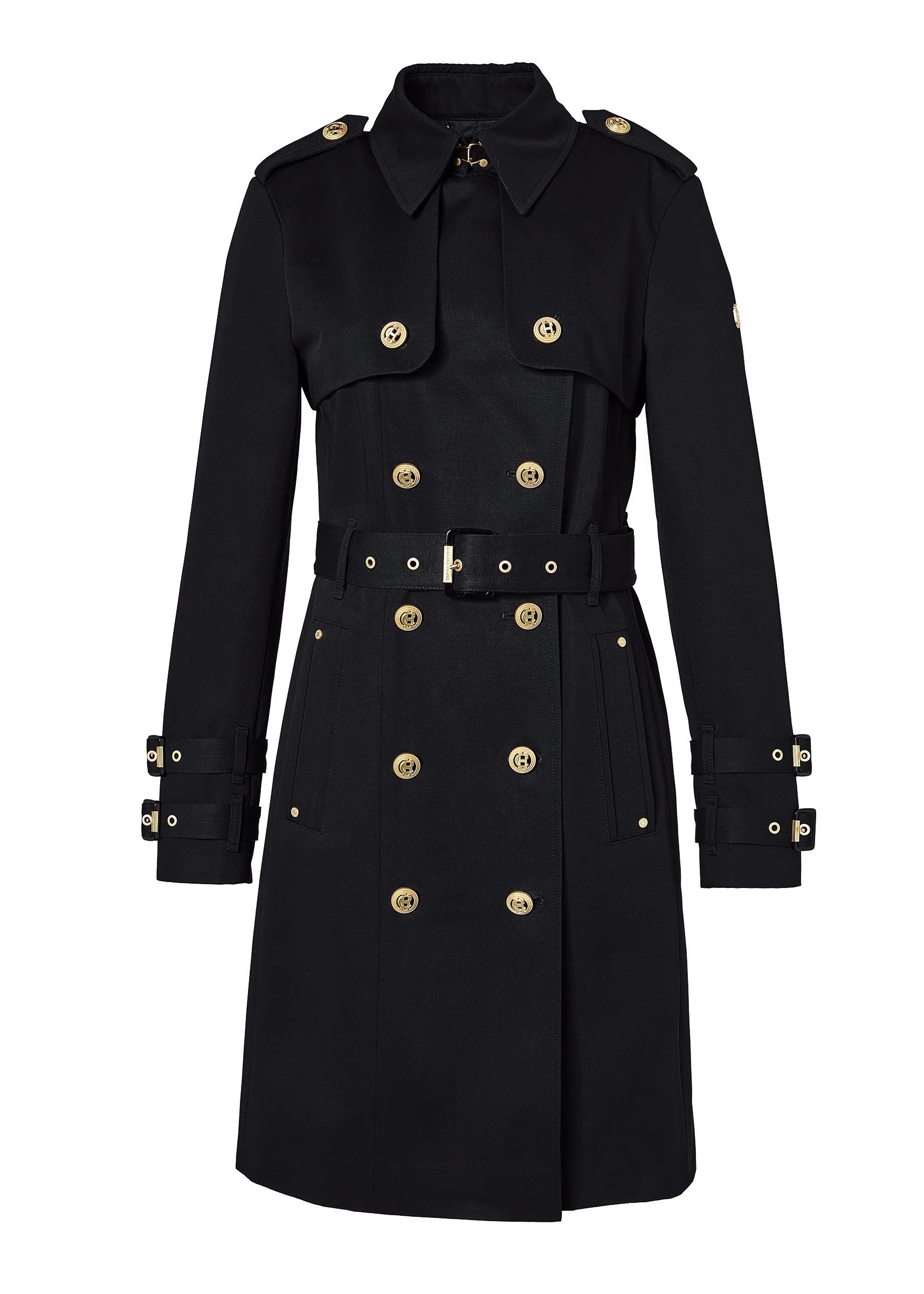 Gatcombe Trench Coat (Black) - Image 4