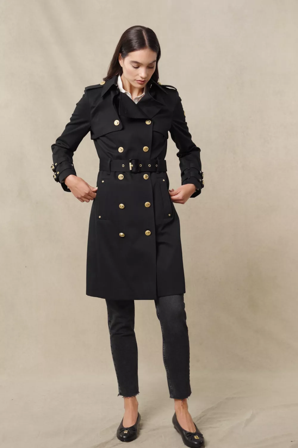 Gatcombe Trench Coat (Black) - Image 5