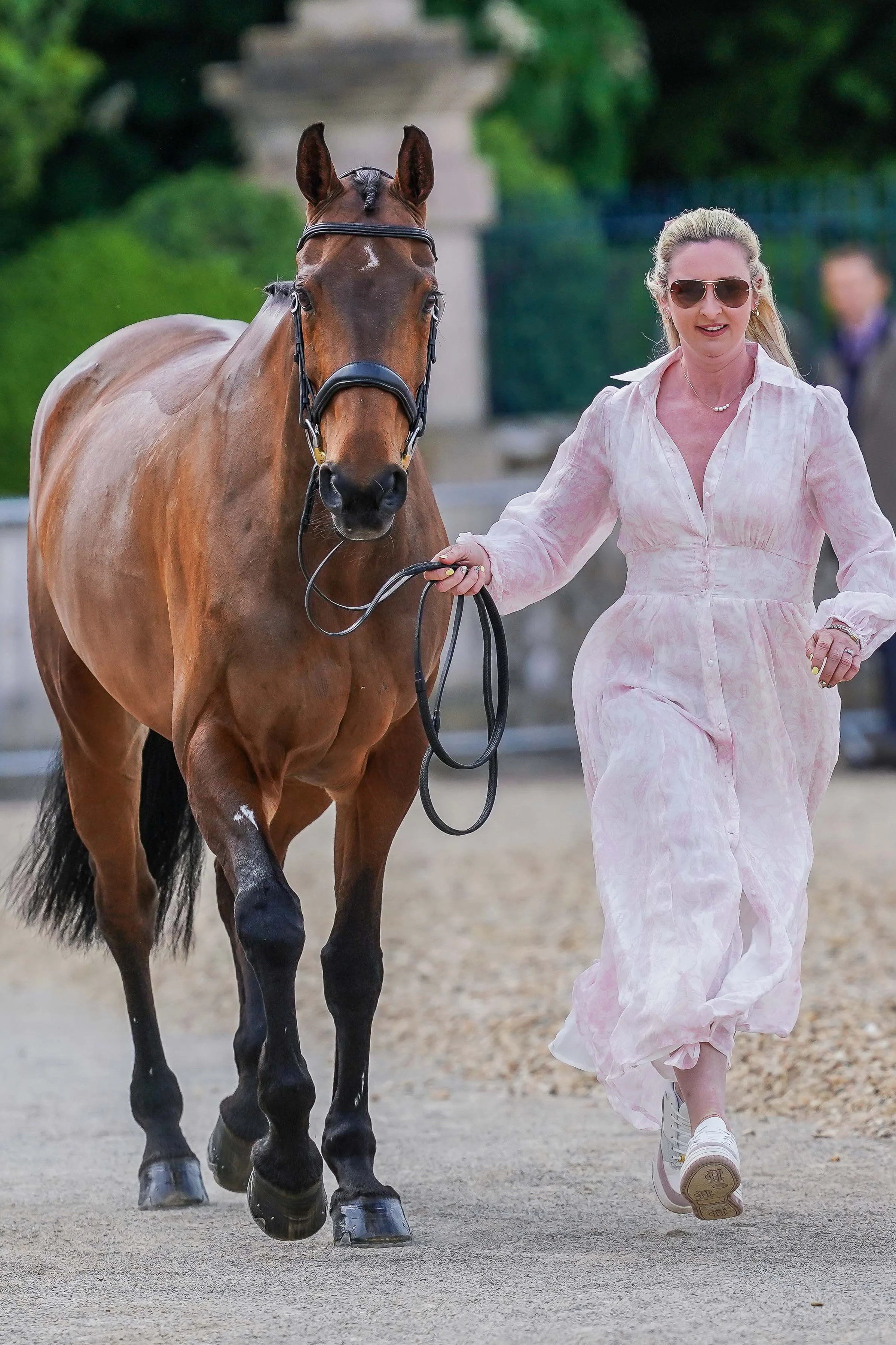 Georgie Goss’s Badminton Trot Up 1 Paros Dress Look