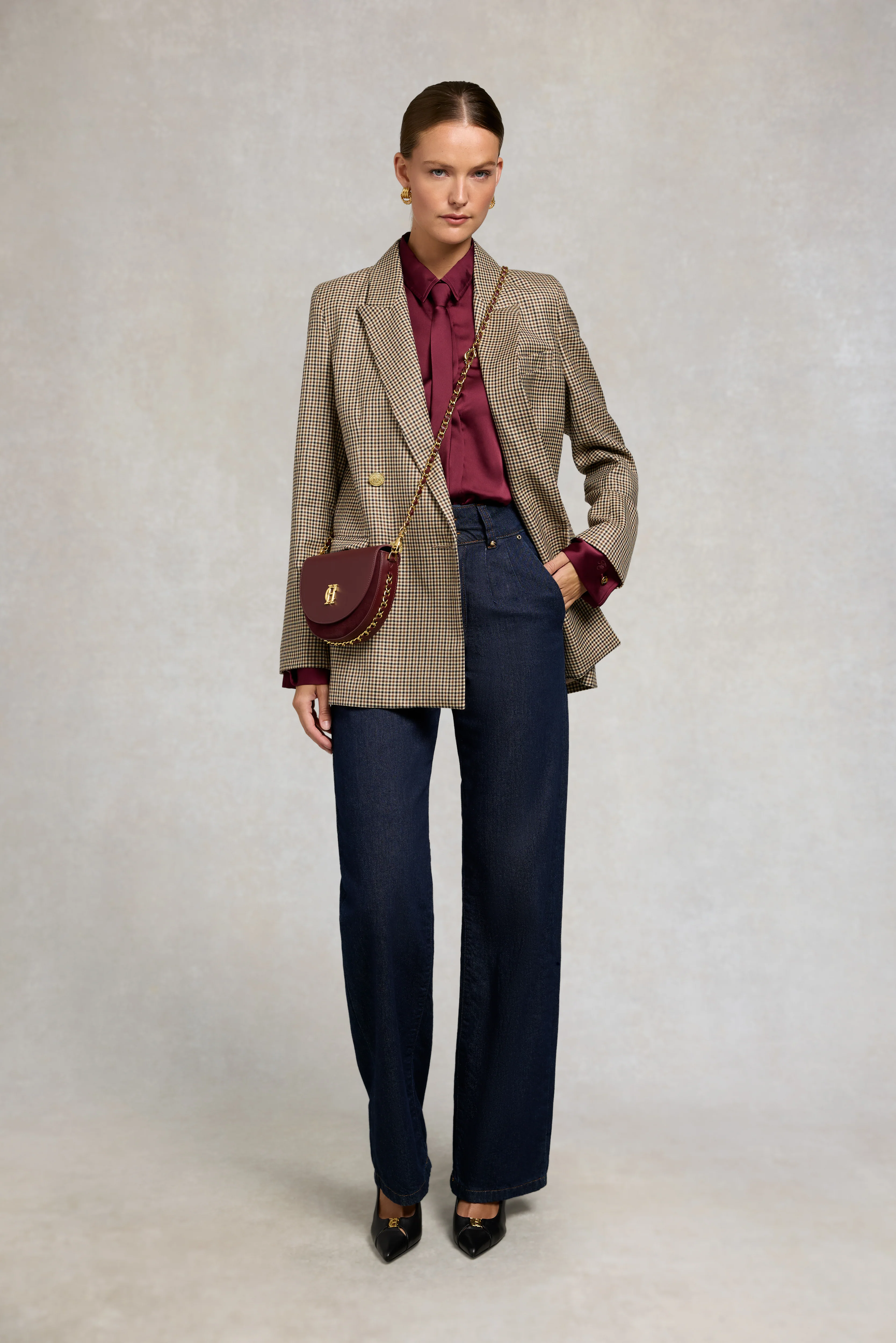 Georgina Satin Shirt (Mulberry) - Image 3