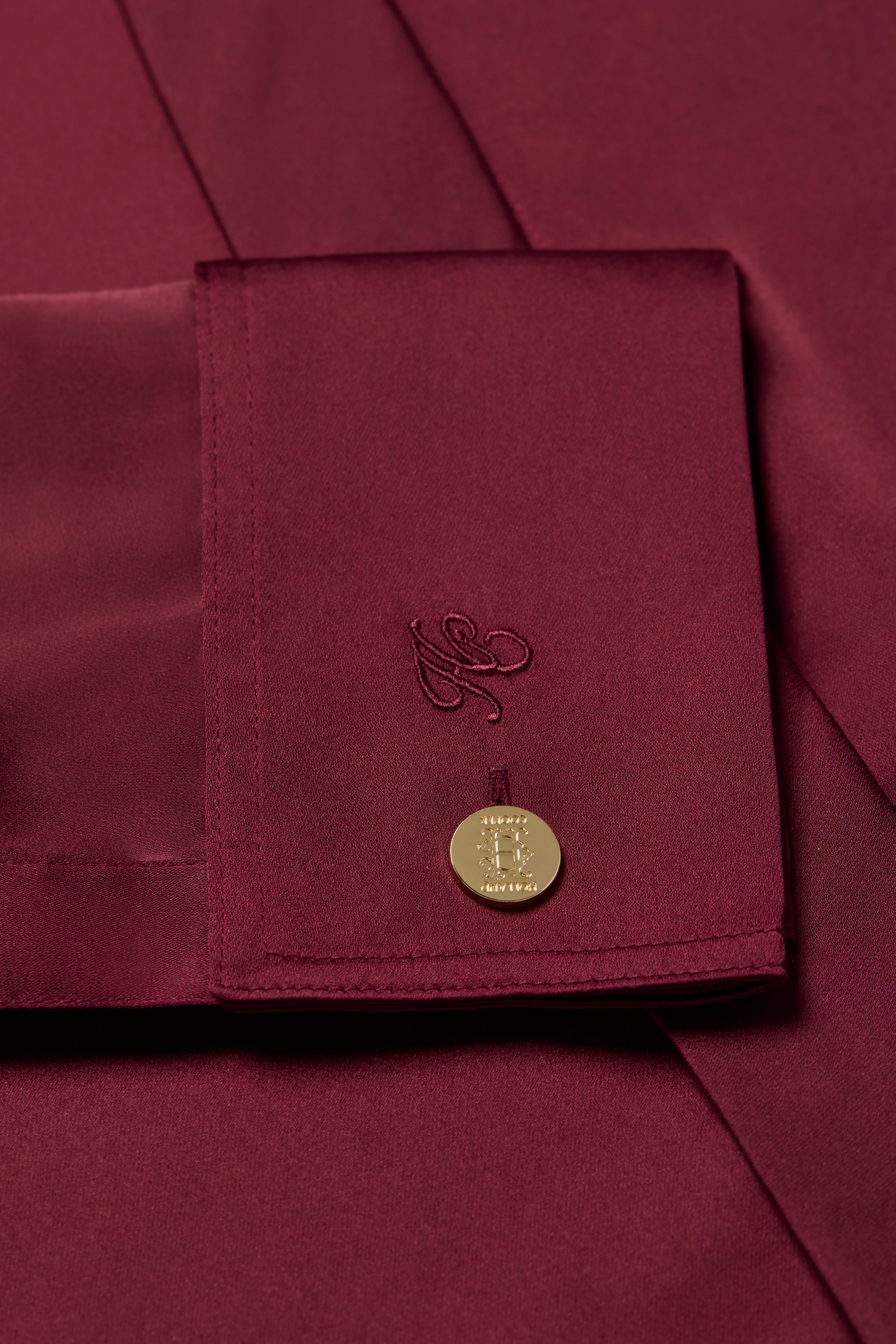 Georgina Satin Shirt (Mulberry) - Image 6