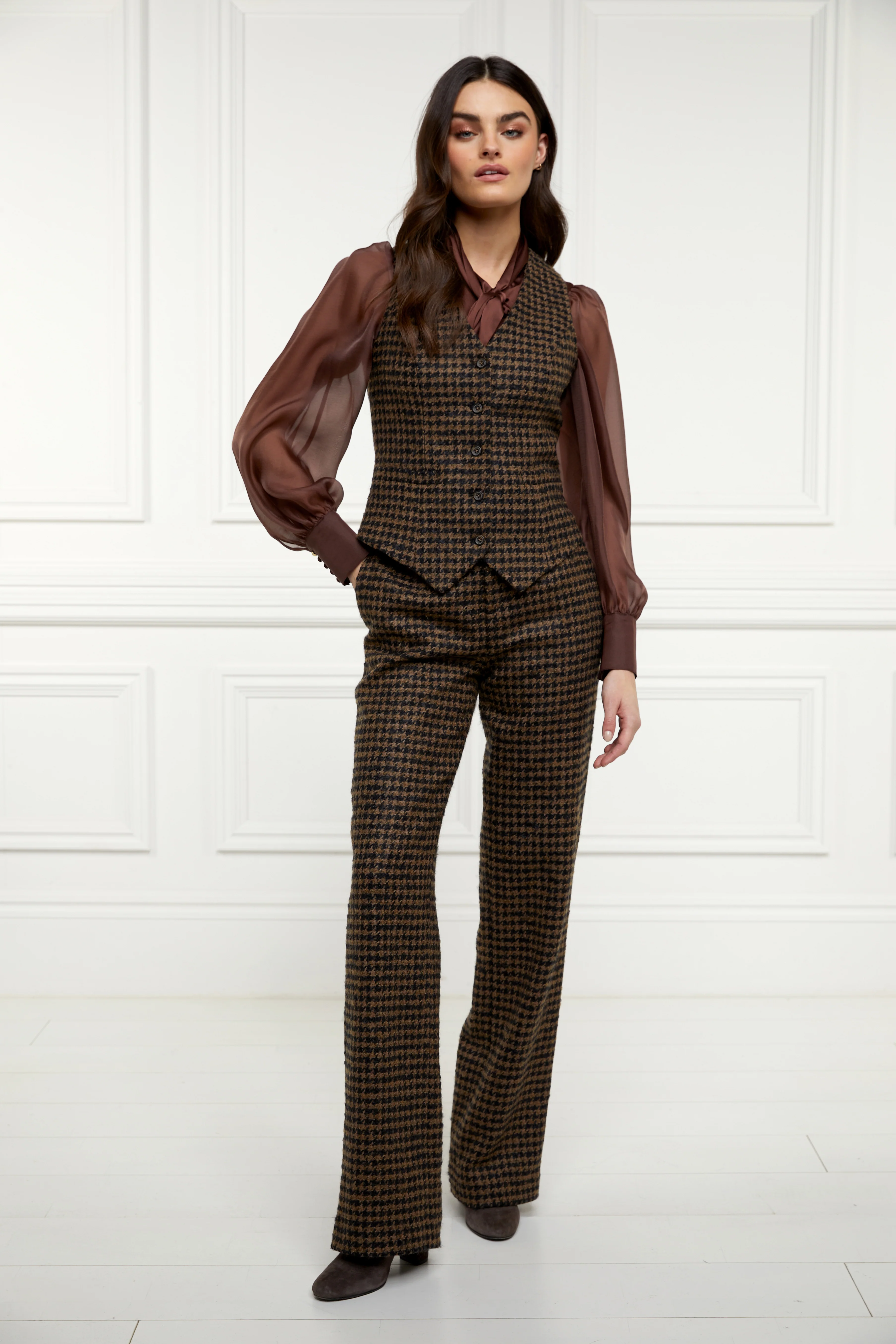 Hampton Waistcoat (Chocolate Houndstooth) - Image 6