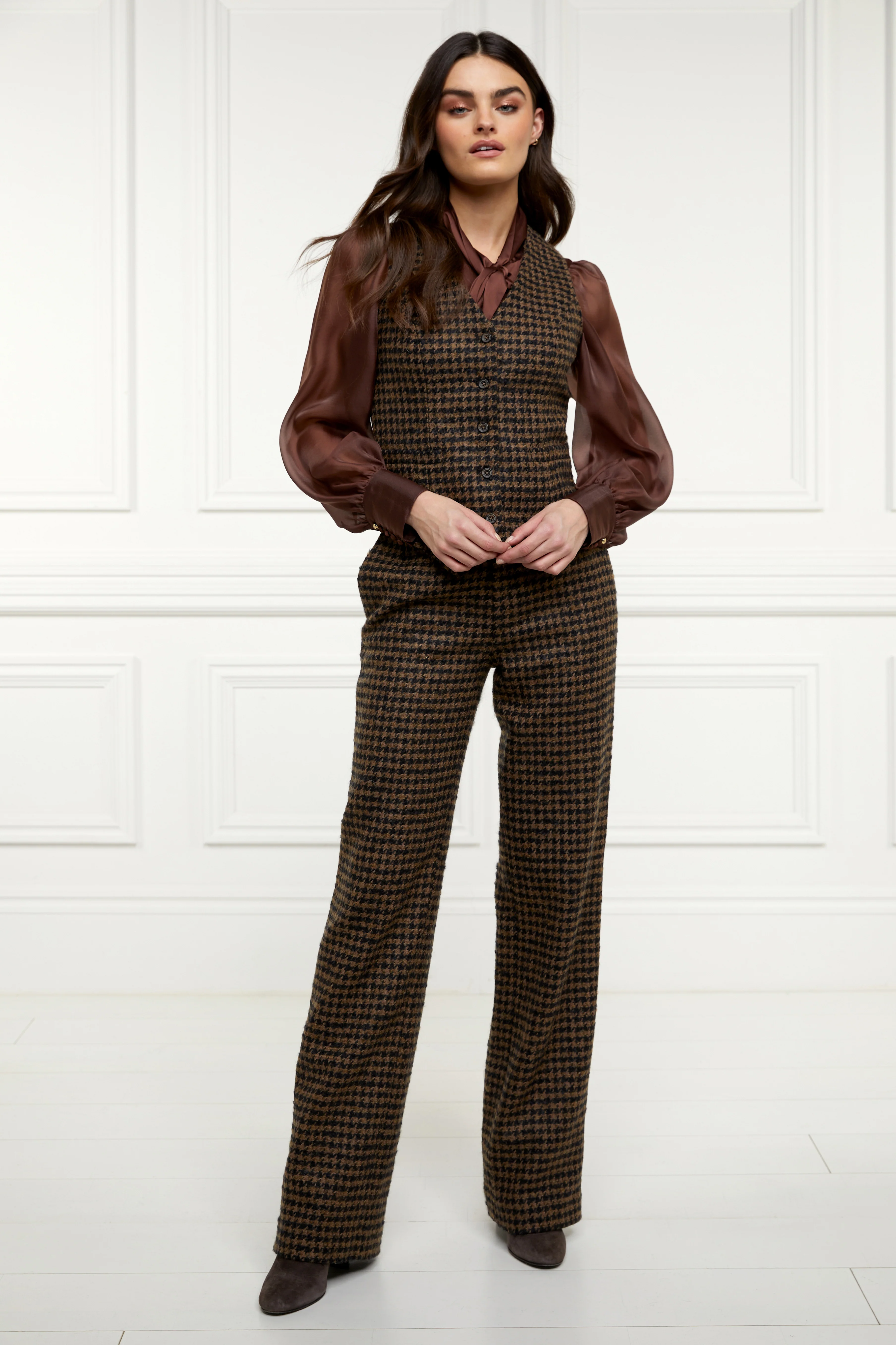 Hampton Waistcoat (Chocolate Houndstooth) - Image 8