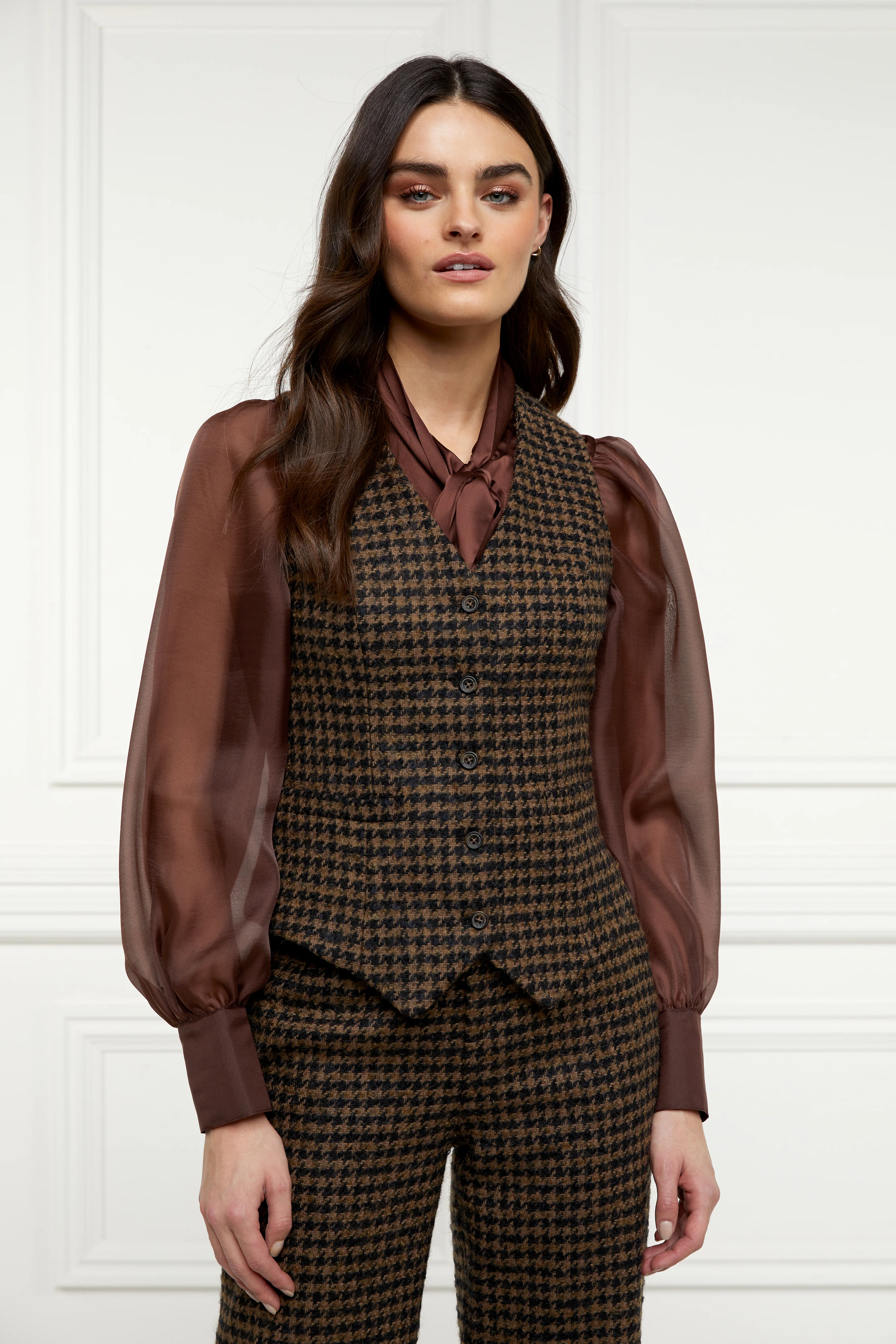 Hampton Waistcoat (Chocolate Houndstooth) - Image 9