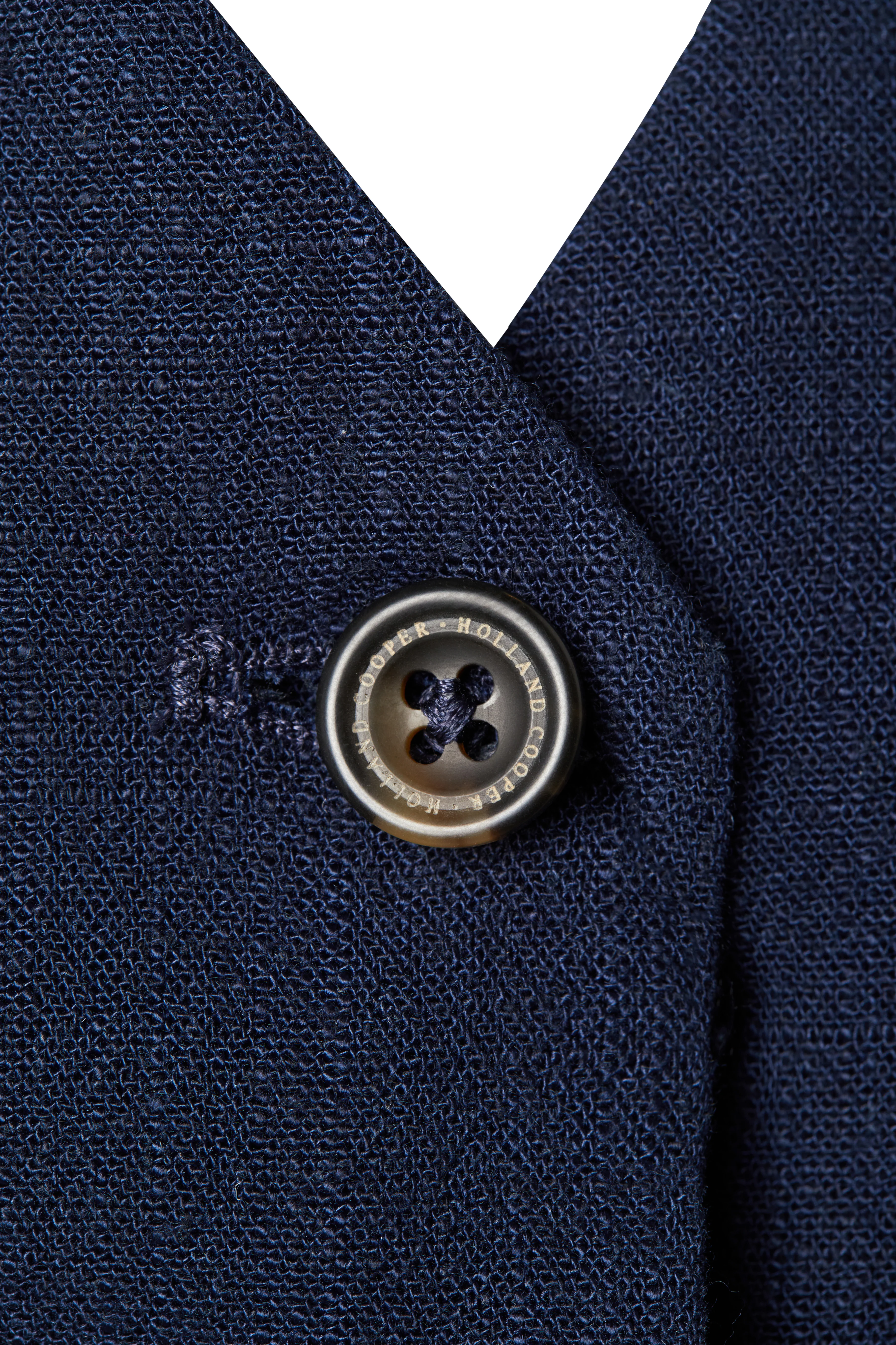 Hampton Waistcoat (Navy Linen) - Image 9