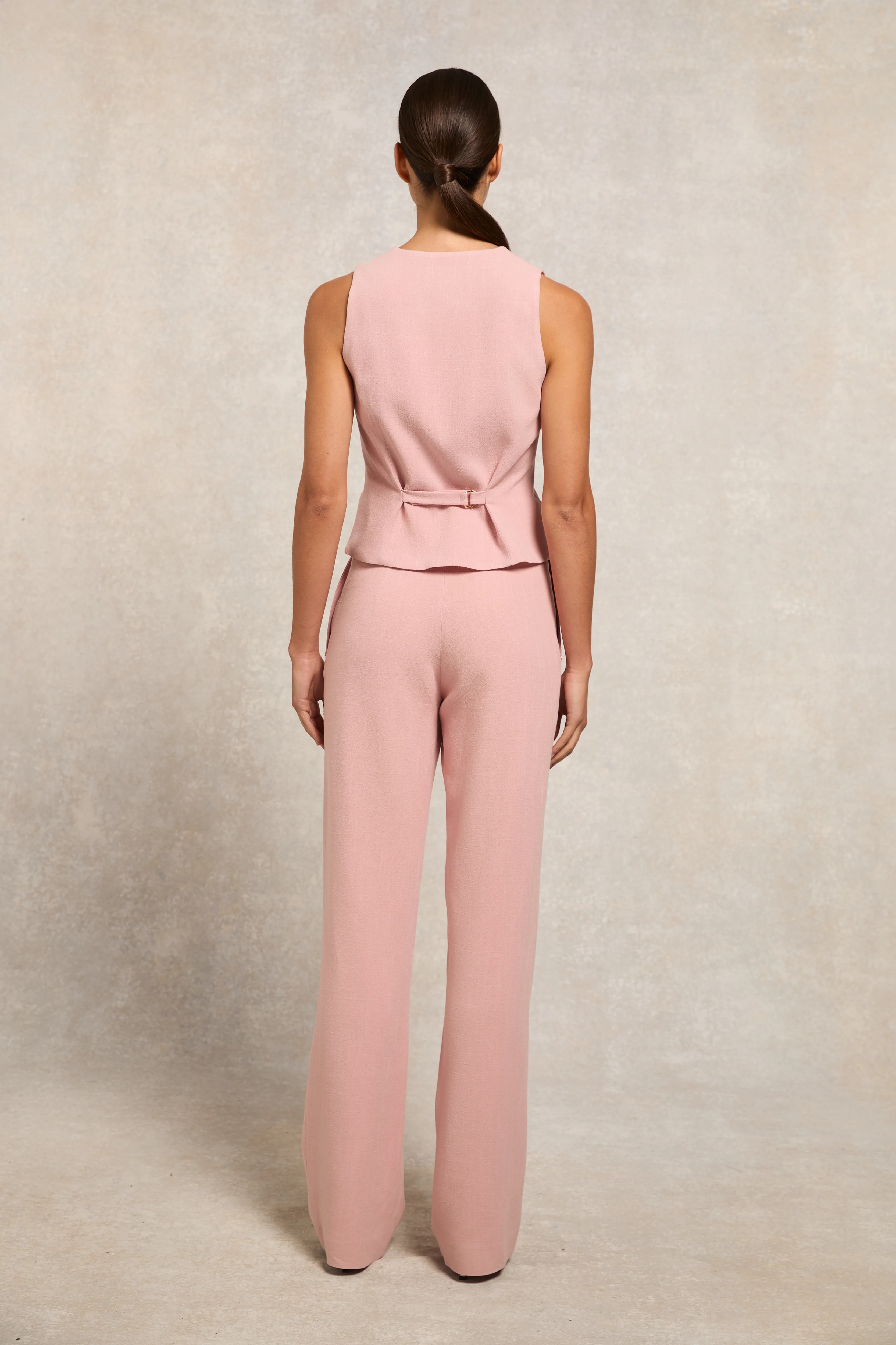 Hampton Waistcoat (Pink Linen) - Image 5