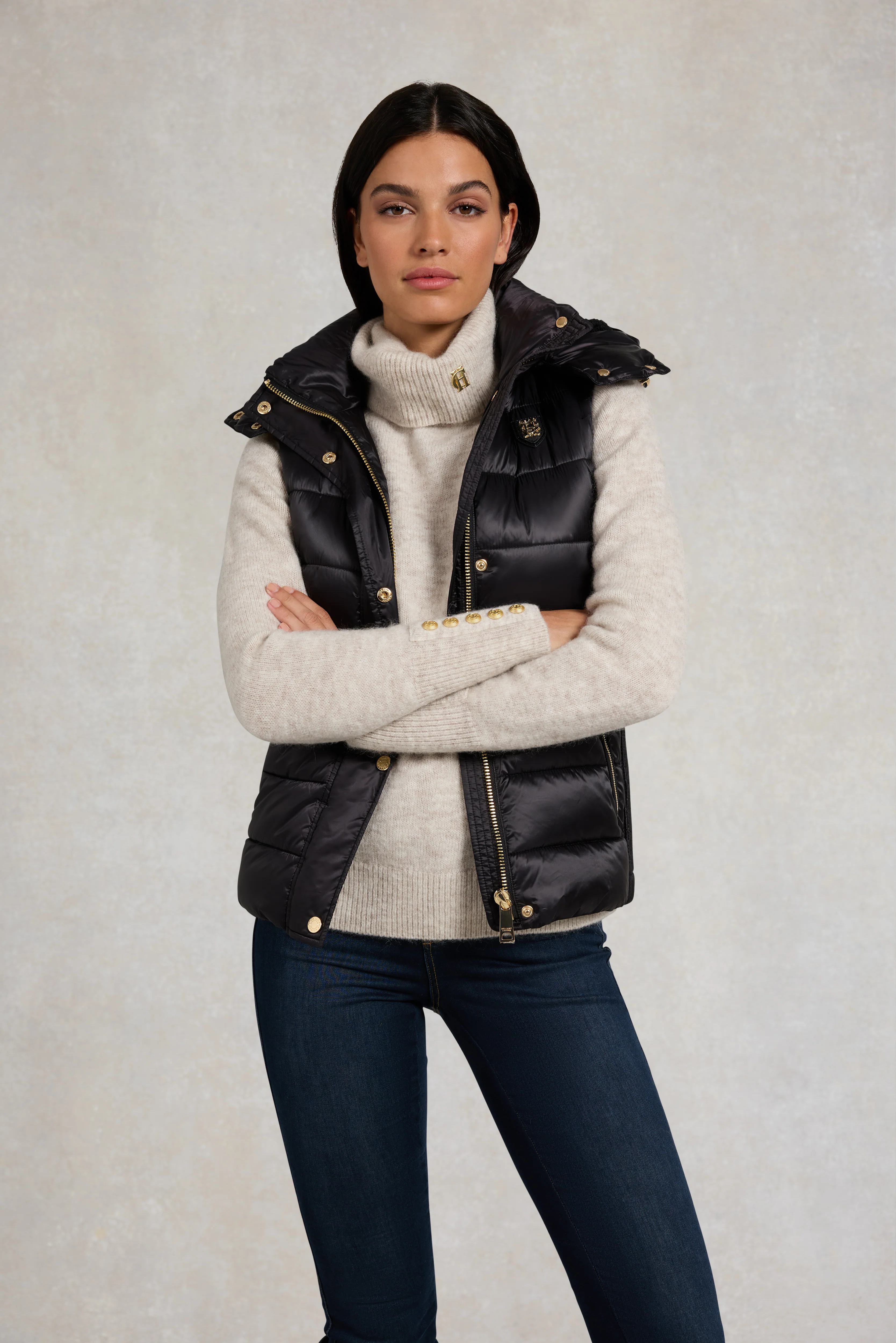 Harlow Sherpa Gilet (Deep Black) - Image 2