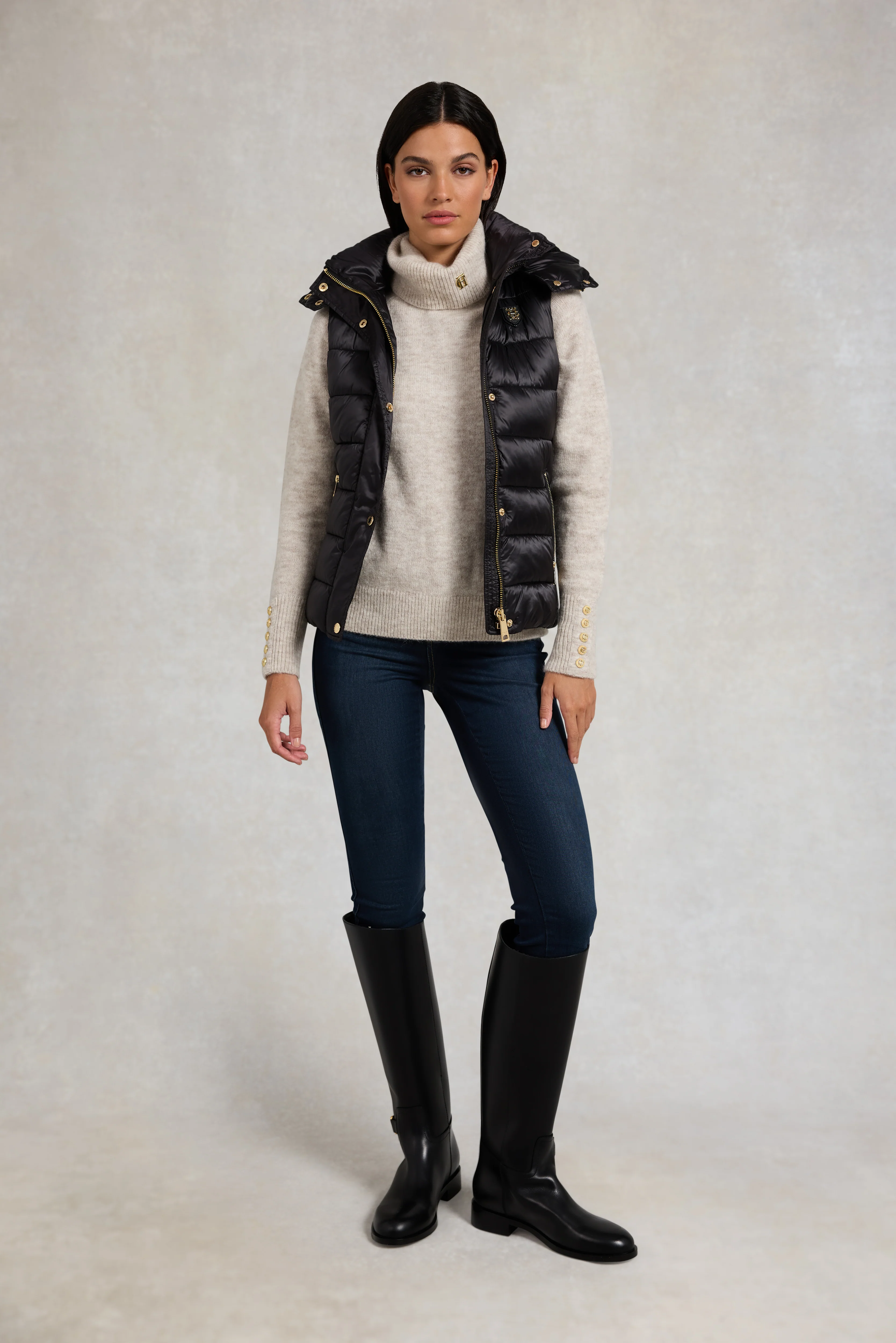 Harlow Sherpa Gilet (Deep Black) - Image 3