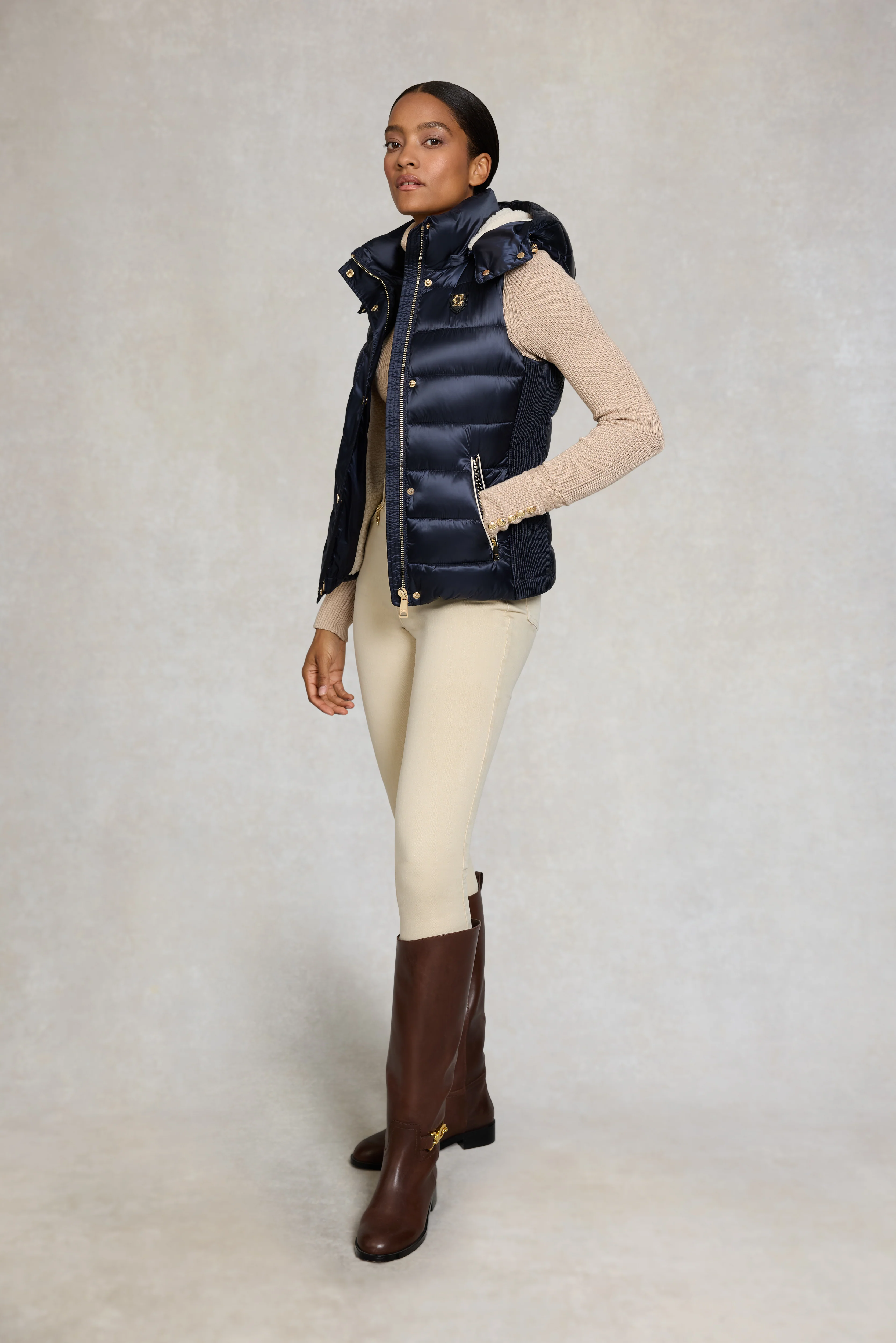 Harlow Sherpa Gilet (Ink Navy) - Image 6
