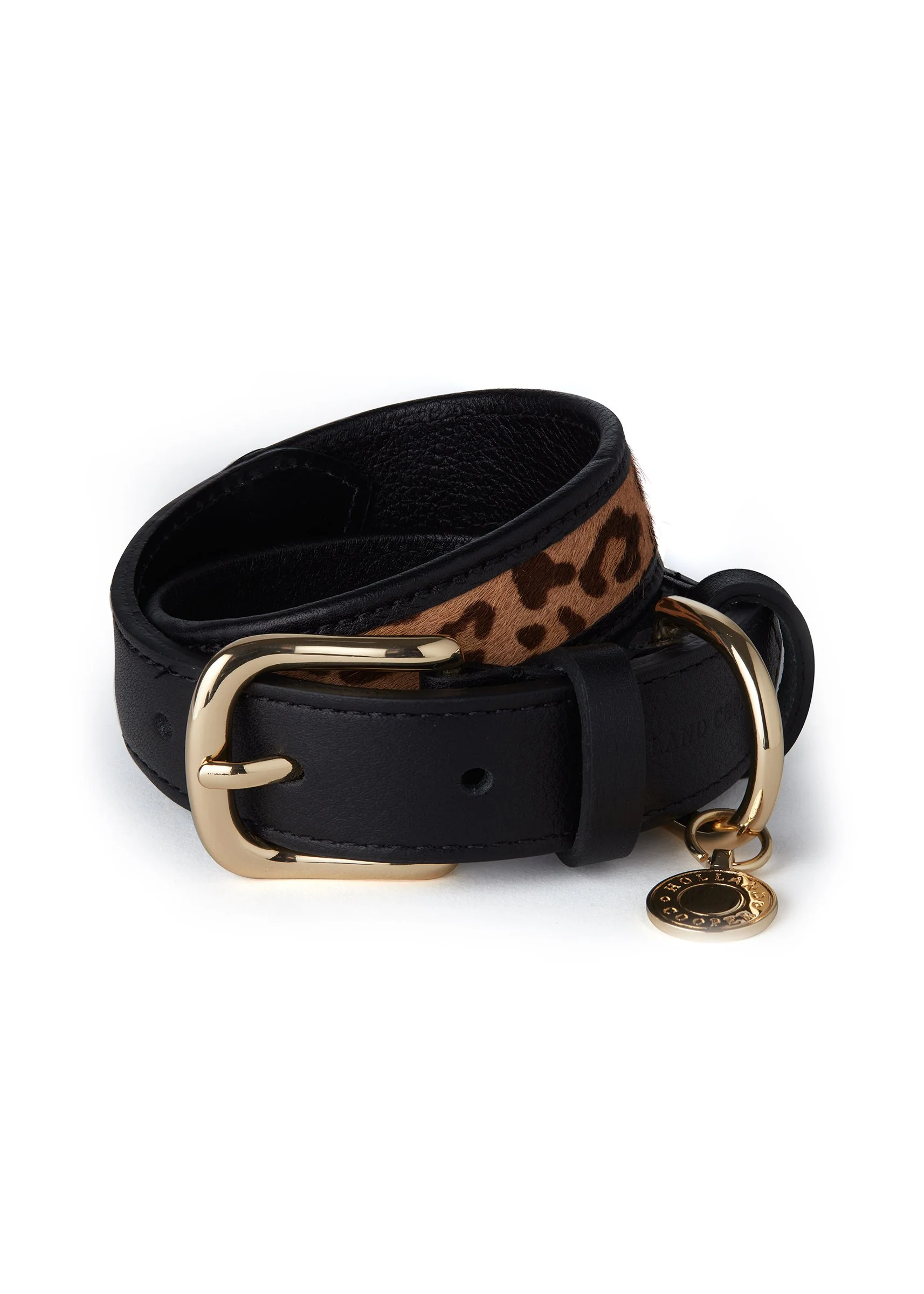 HC Classic Dog Collar (Black & Leopard Pony) - Image 2