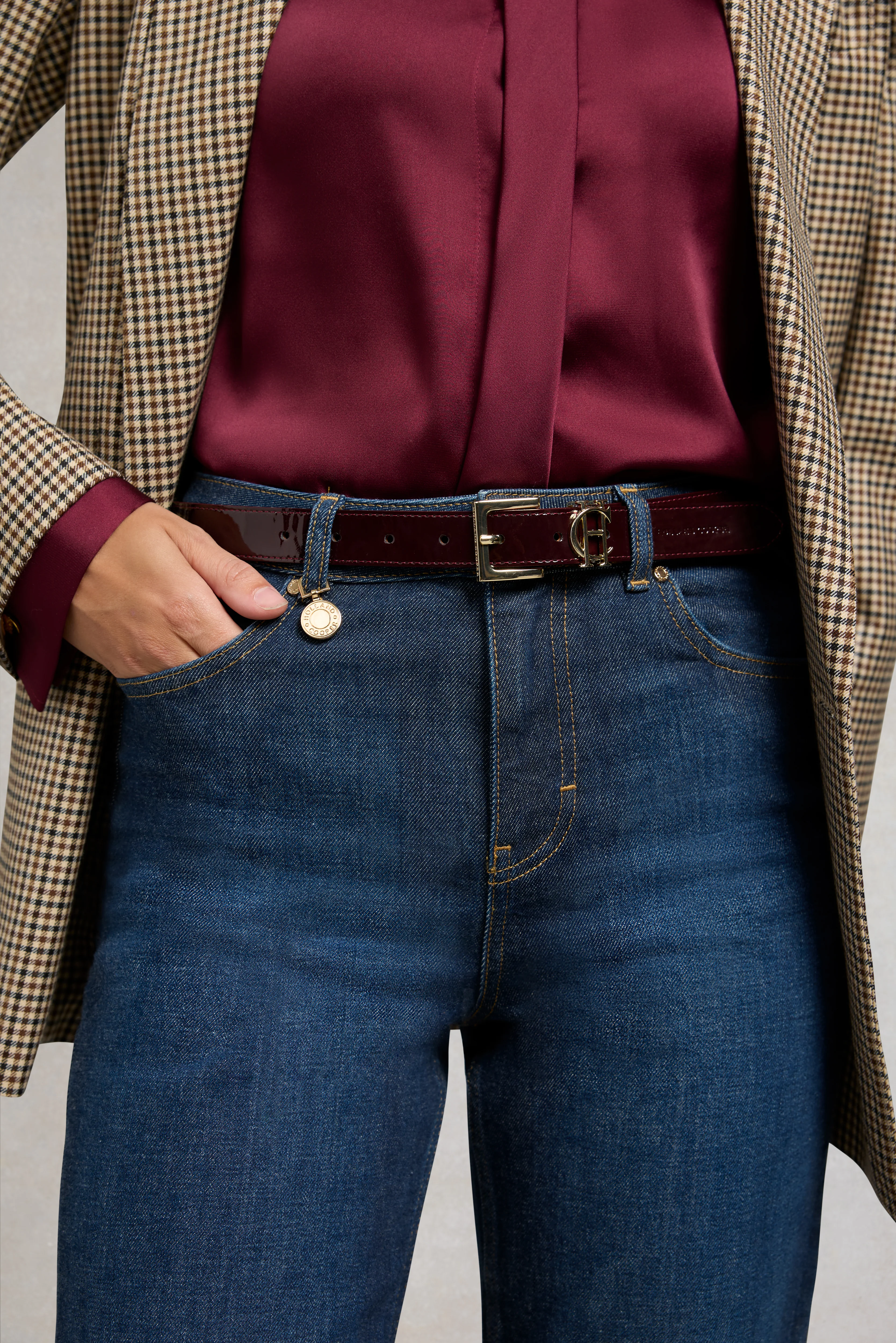 HC Slim Logo Belt (Oxblood Patent) - Image 5