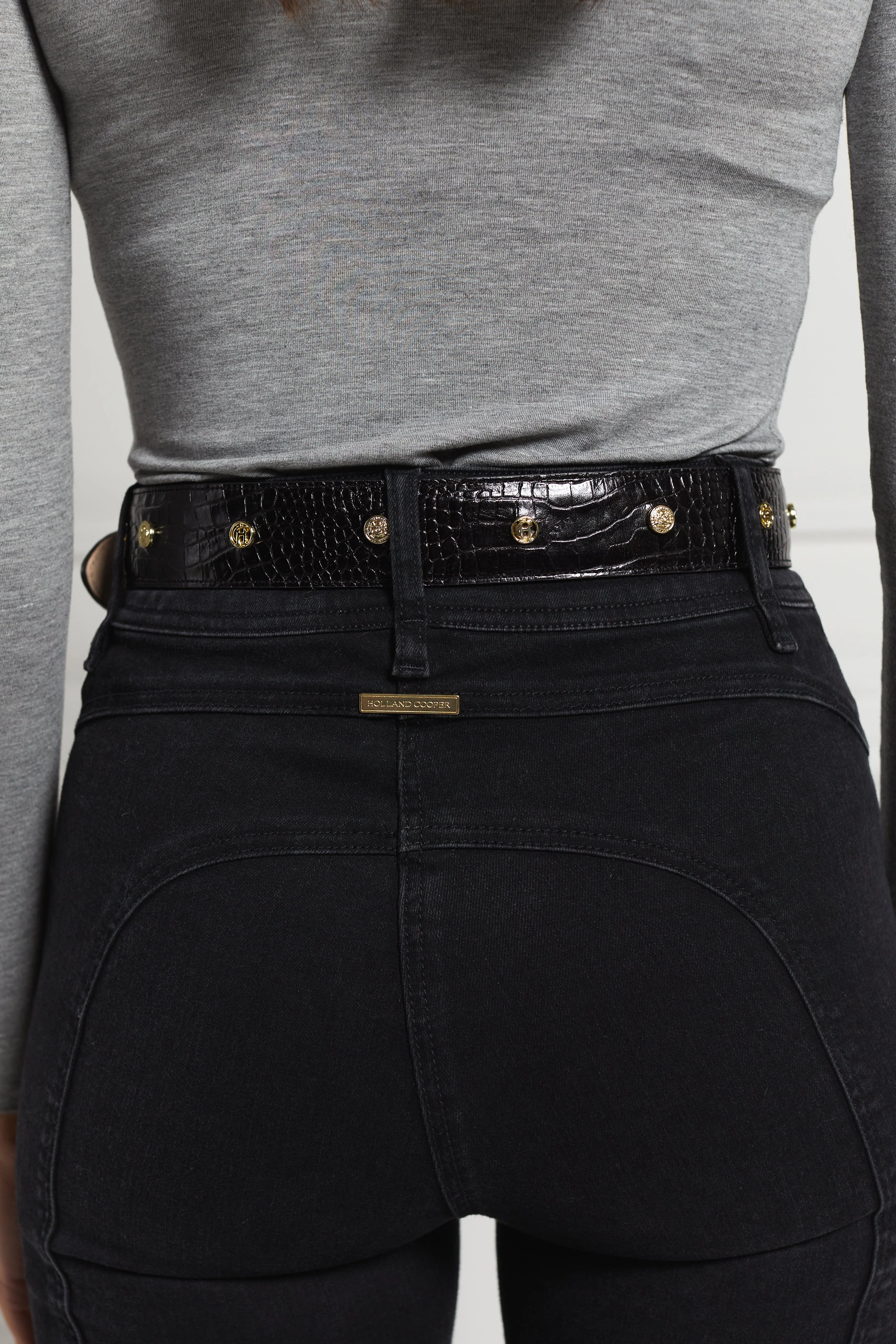 HC Stud Belt (Black Croc) - Image 4