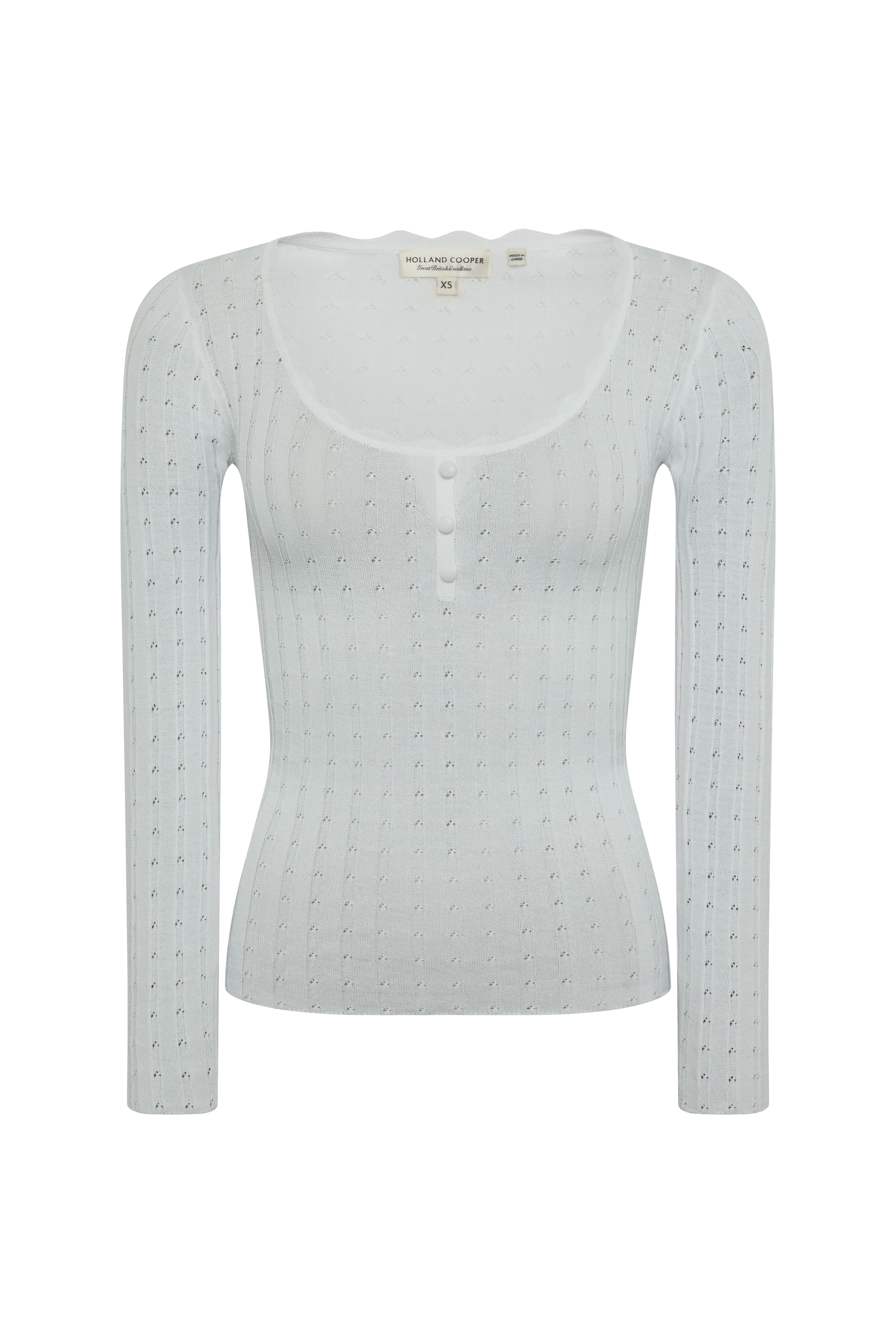 Helen Knitted Longsleeve Top (White) - Image 5