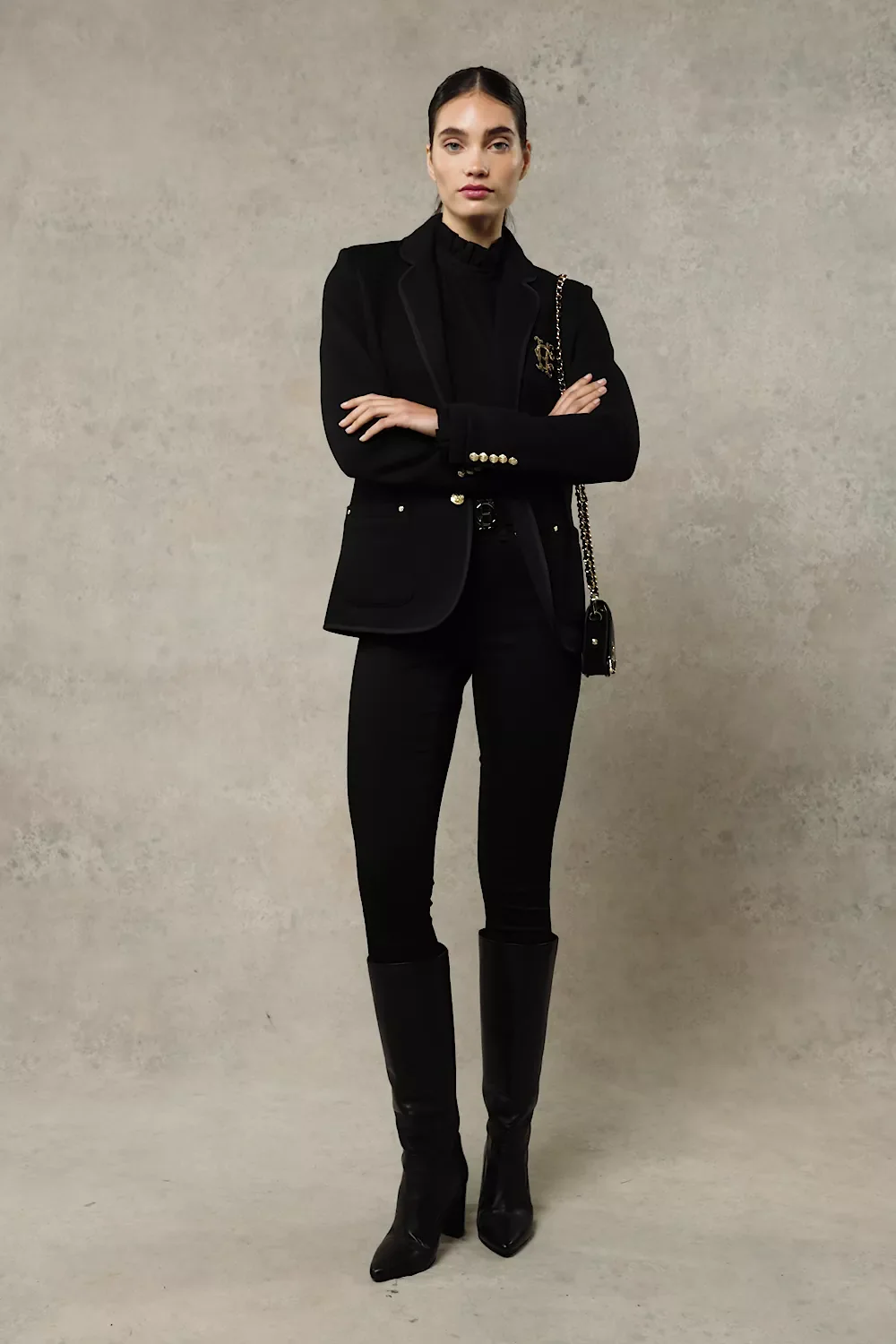 Henley Blazer (Black Black) - Image 5