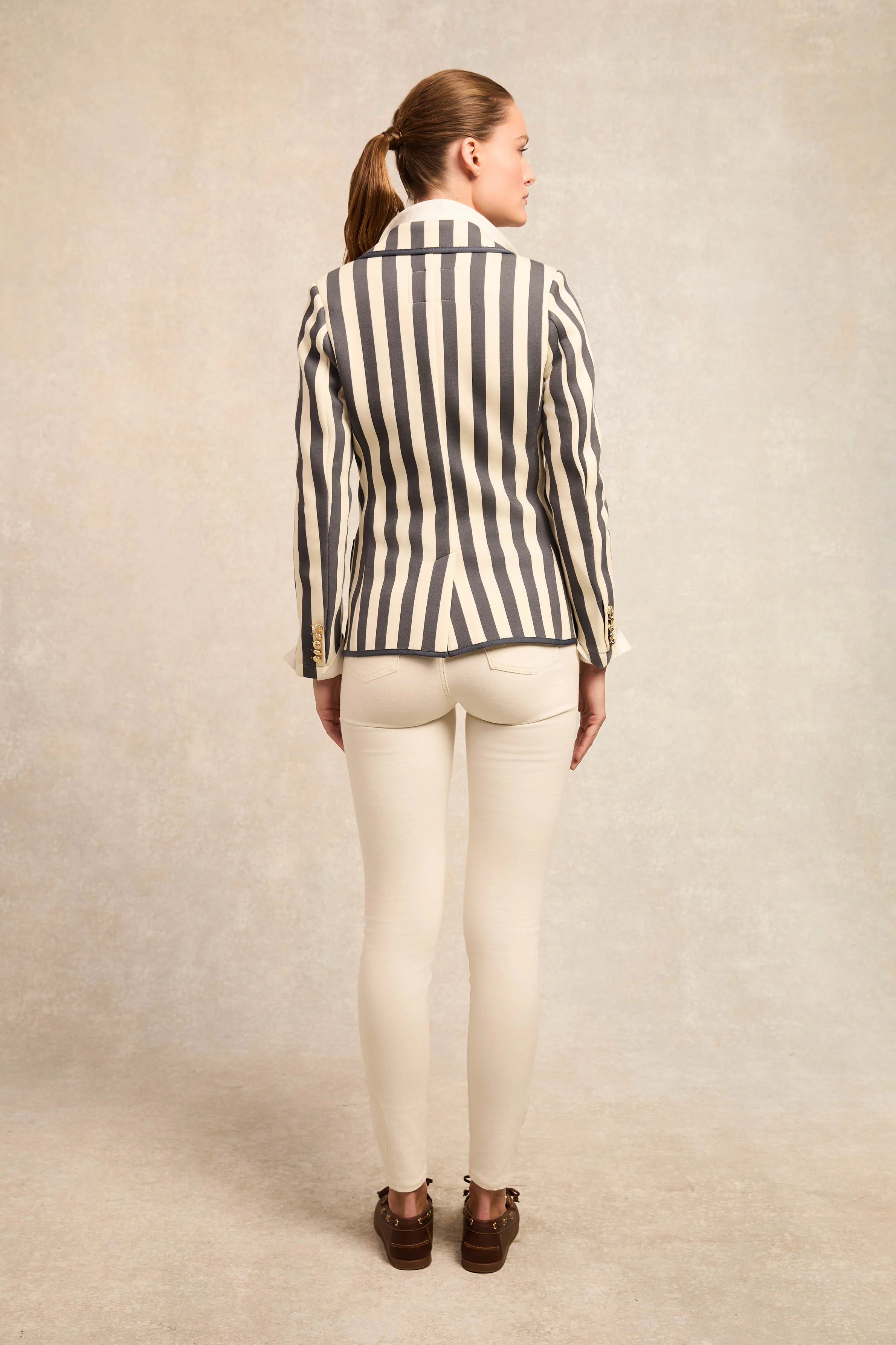 Henley Blazer (Dusty Navy Stripe) - Image 6