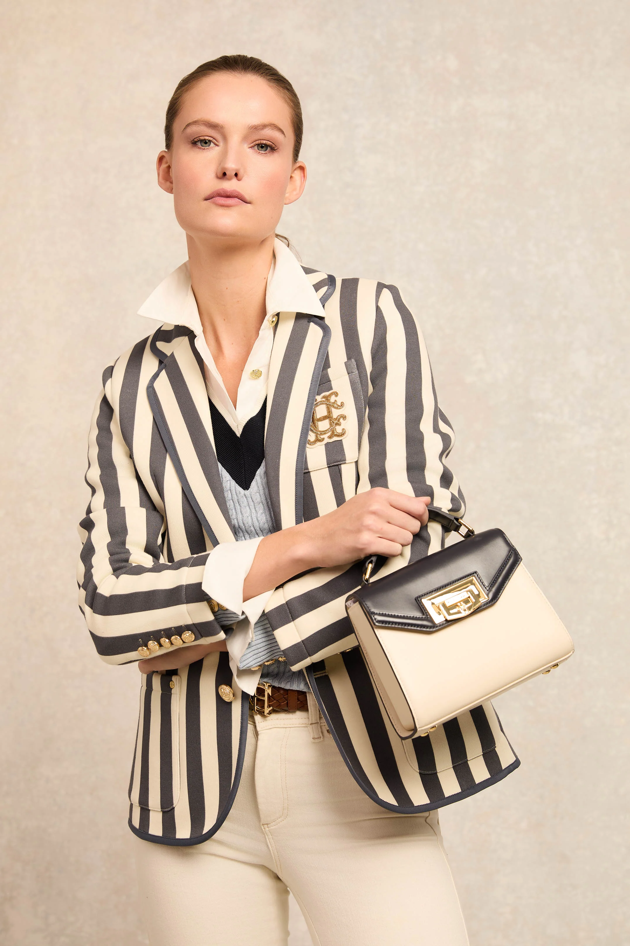 Henley Blazer (Dusty Navy Stripe) - Image 7