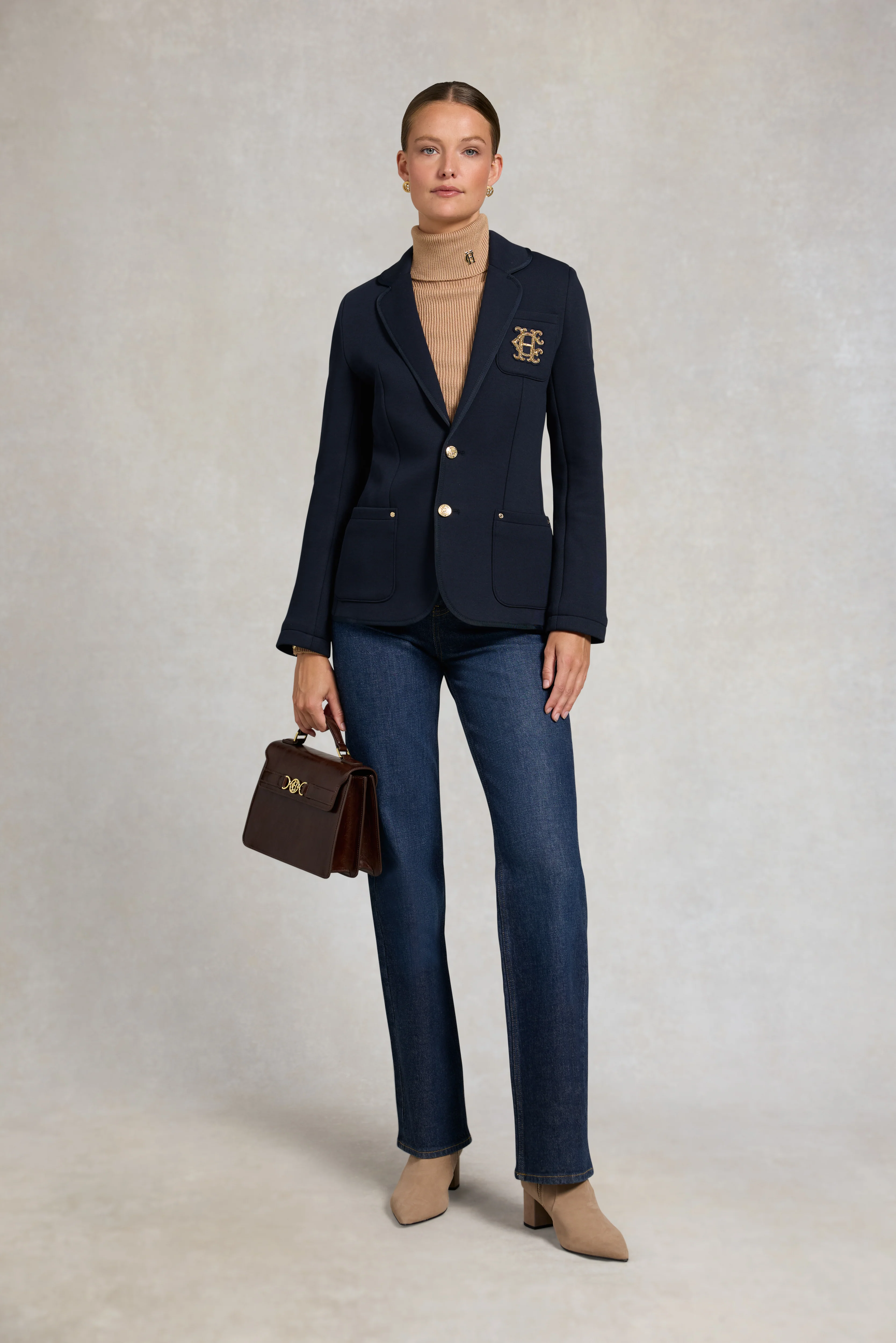 Henley Blazer (Navy Navy) - Image 3