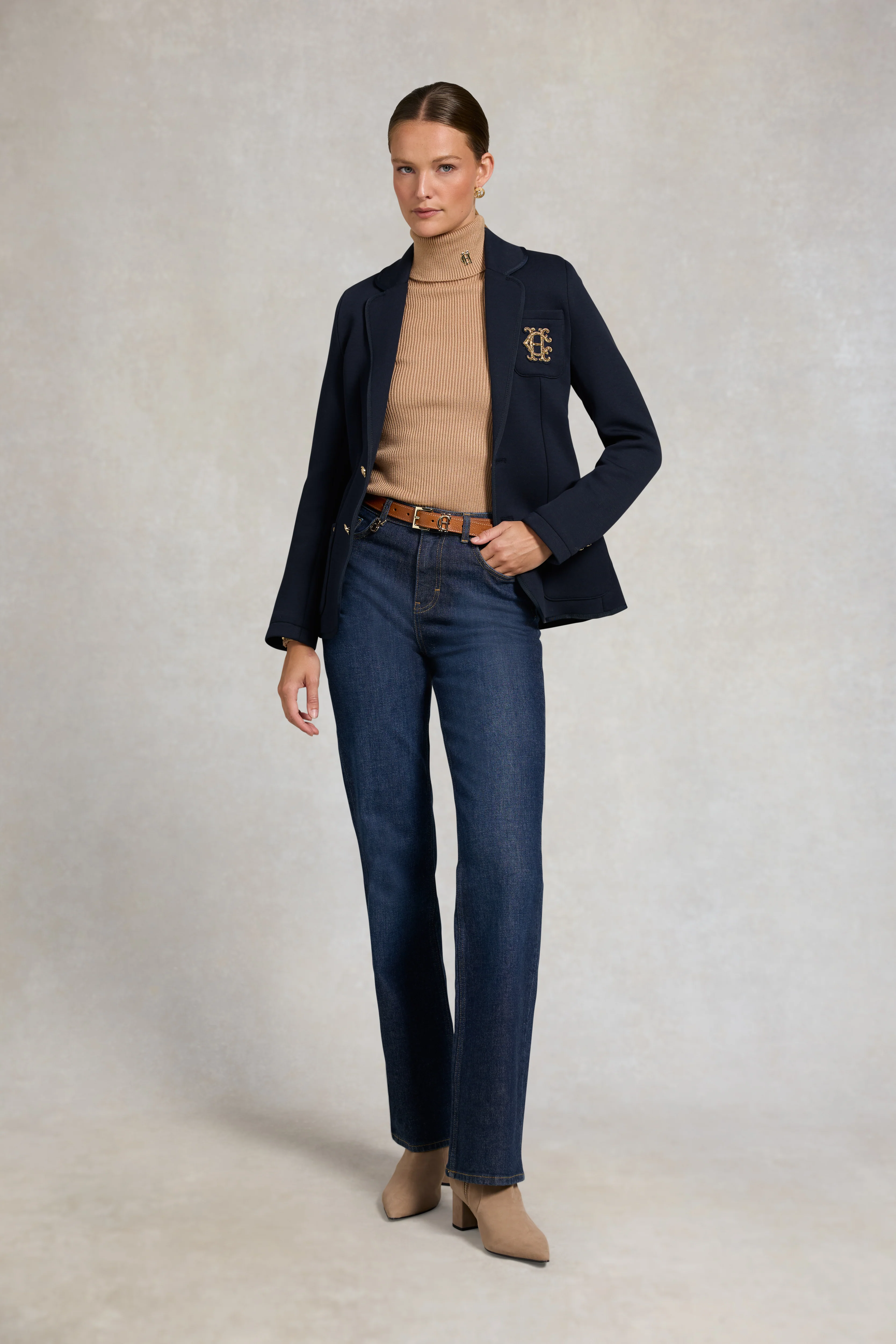 Henley Blazer (Navy Navy) - Image 4
