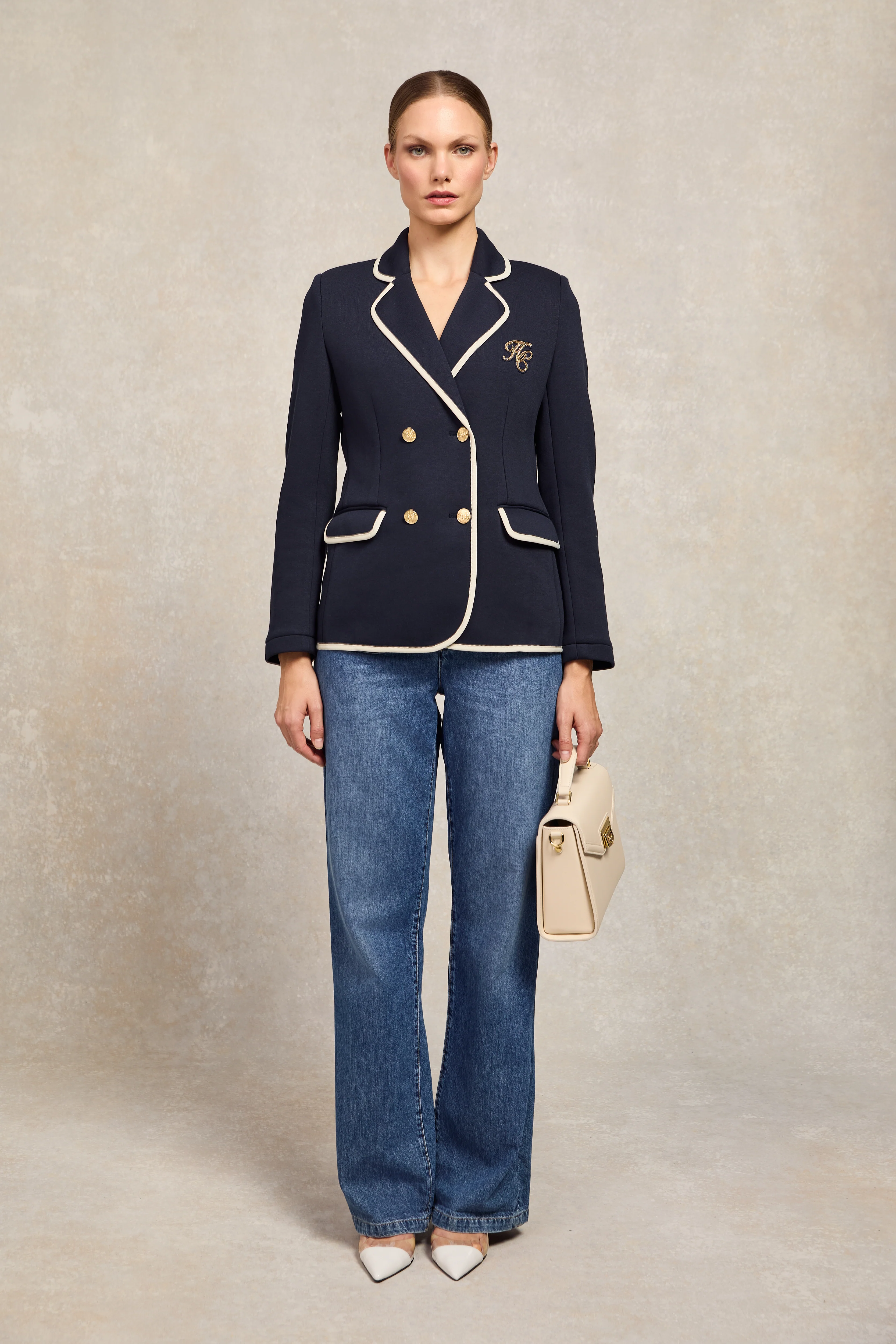 Henley Double Breasted Blazer (Ink Navy) - Image 3