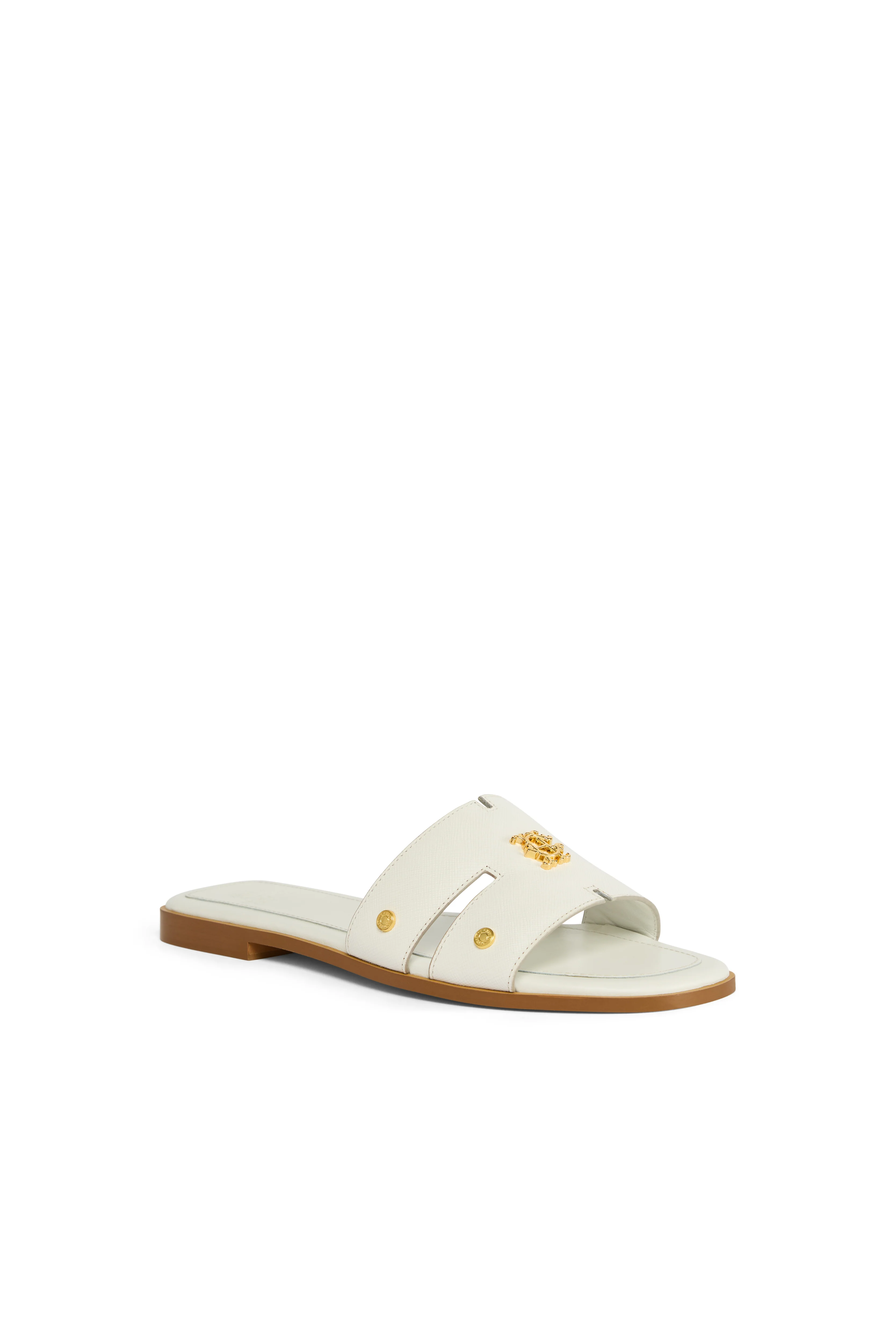 Heraldic Monogram Slides (White Saffiano) - Image 3