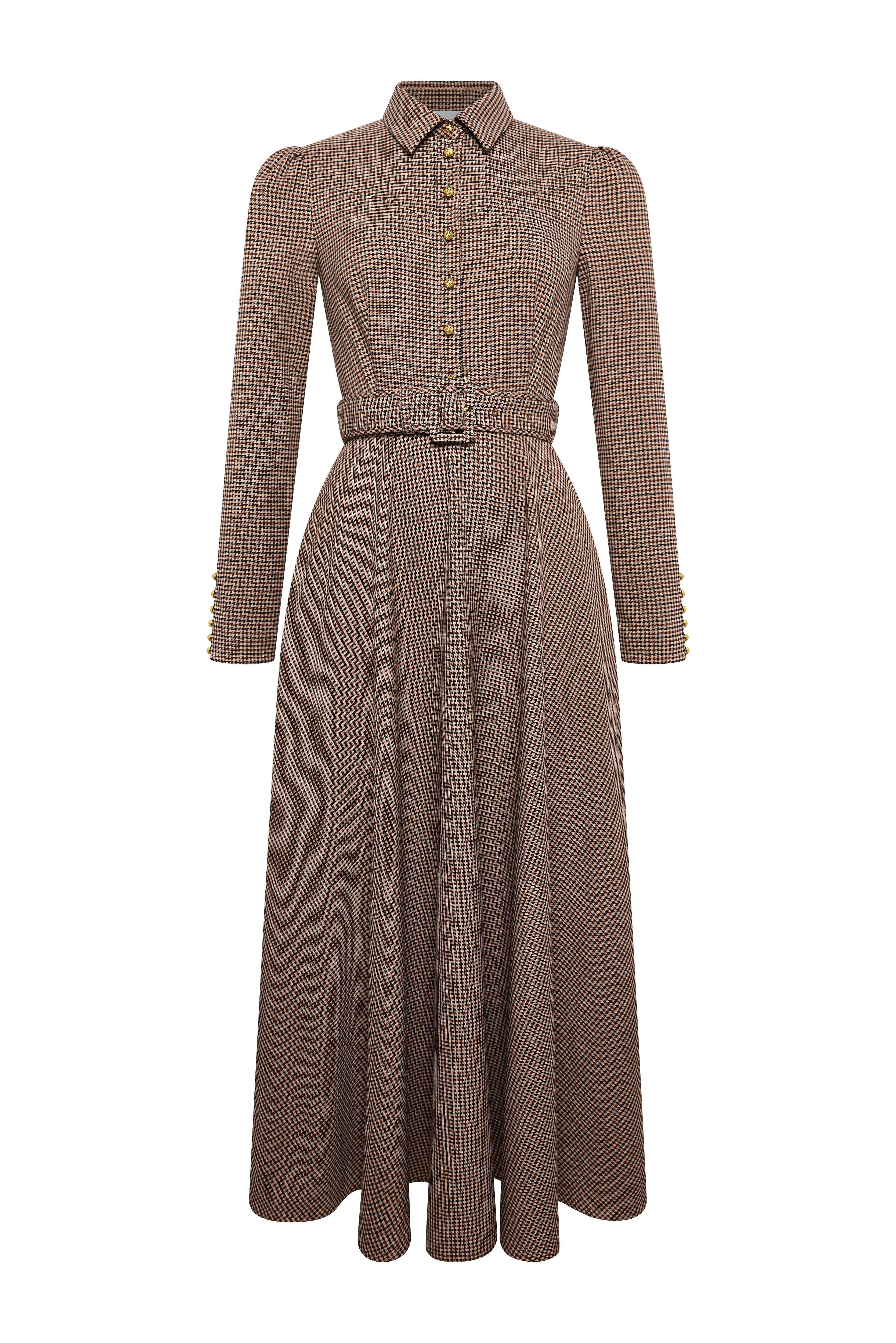 Heritage Dress (Coffee Gingham) - Image 4