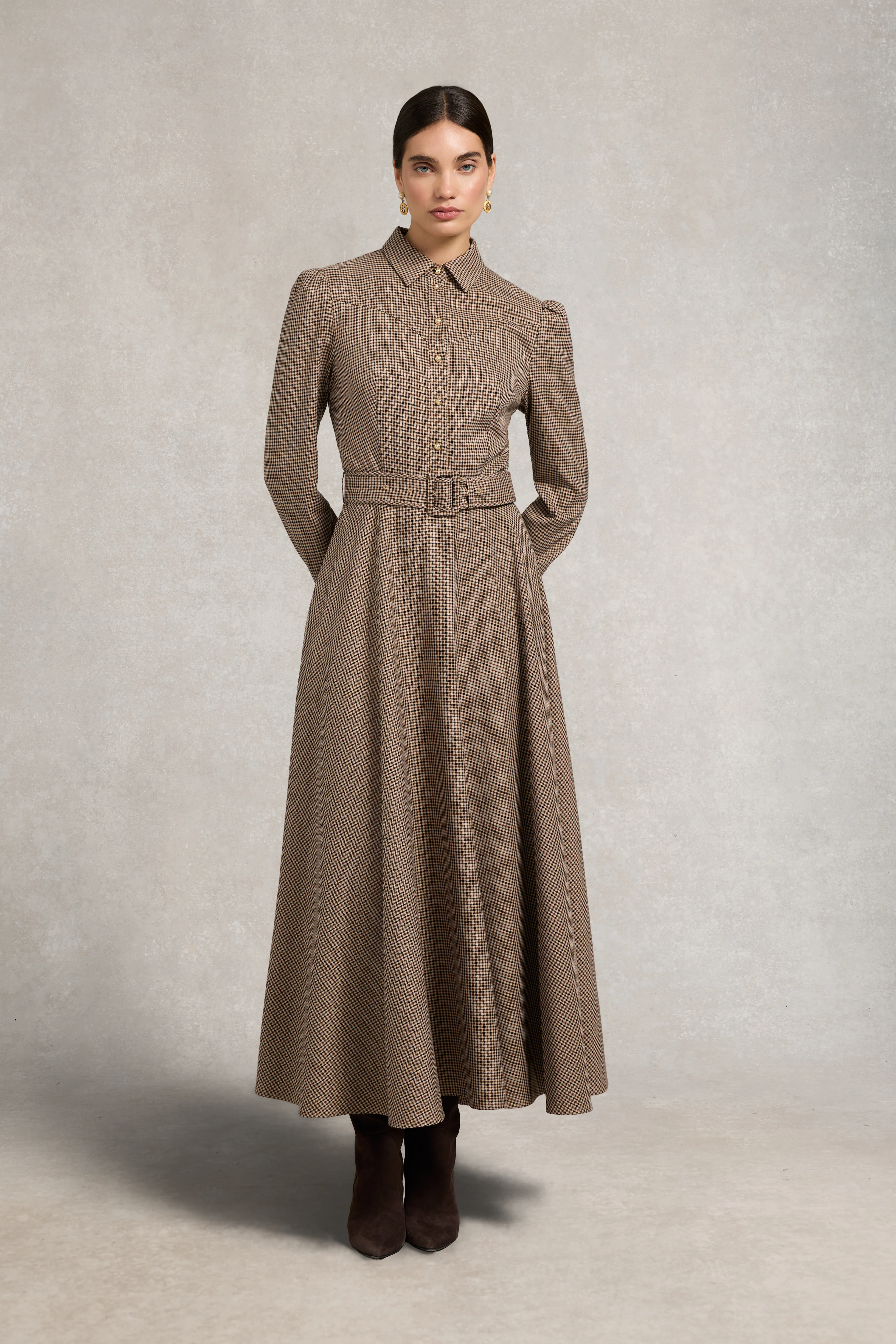 Heritage Dress (Coffee Gingham) - Image 6