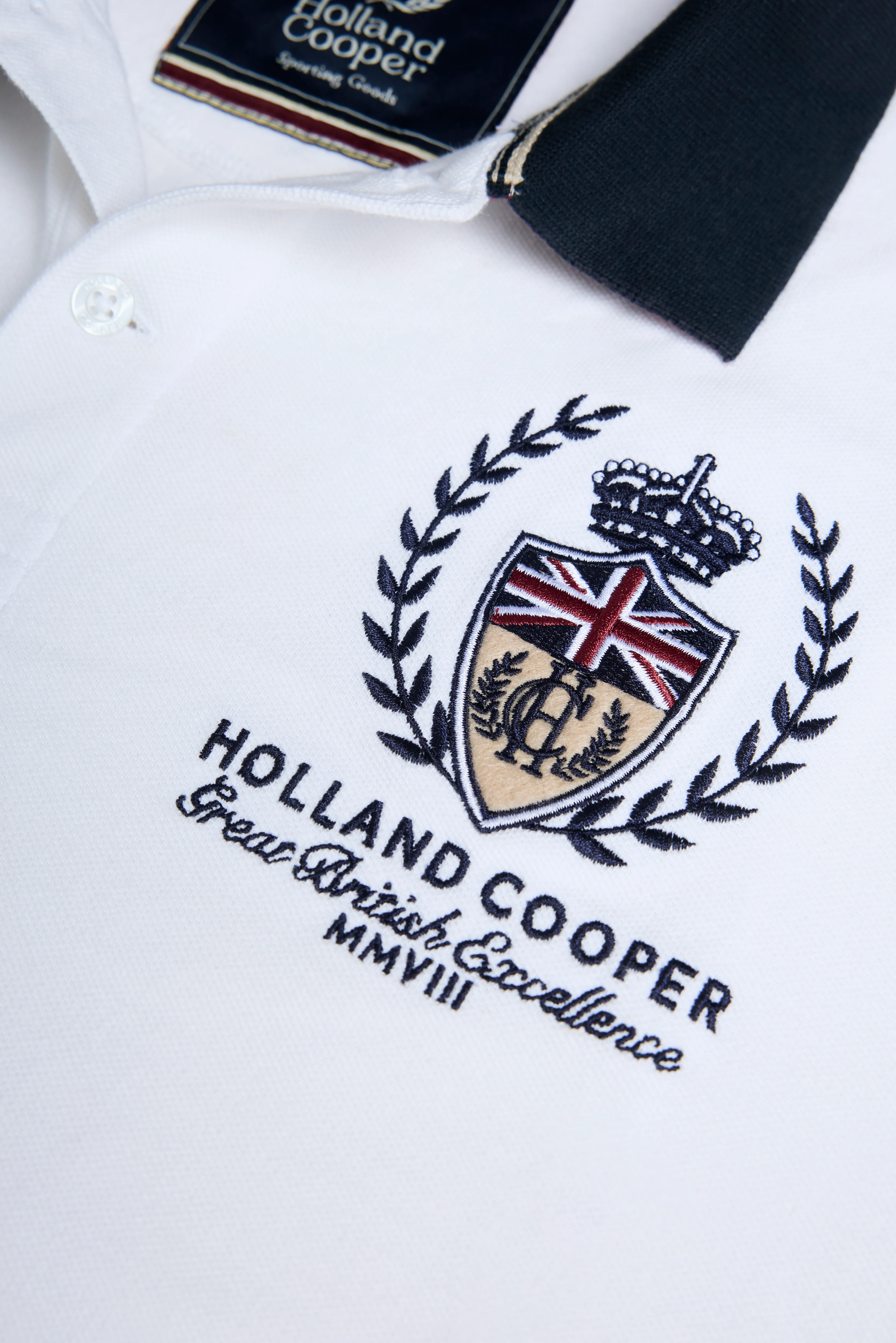 Men's Heritage Short Sleeve Polo Shirt (White) - Image 8