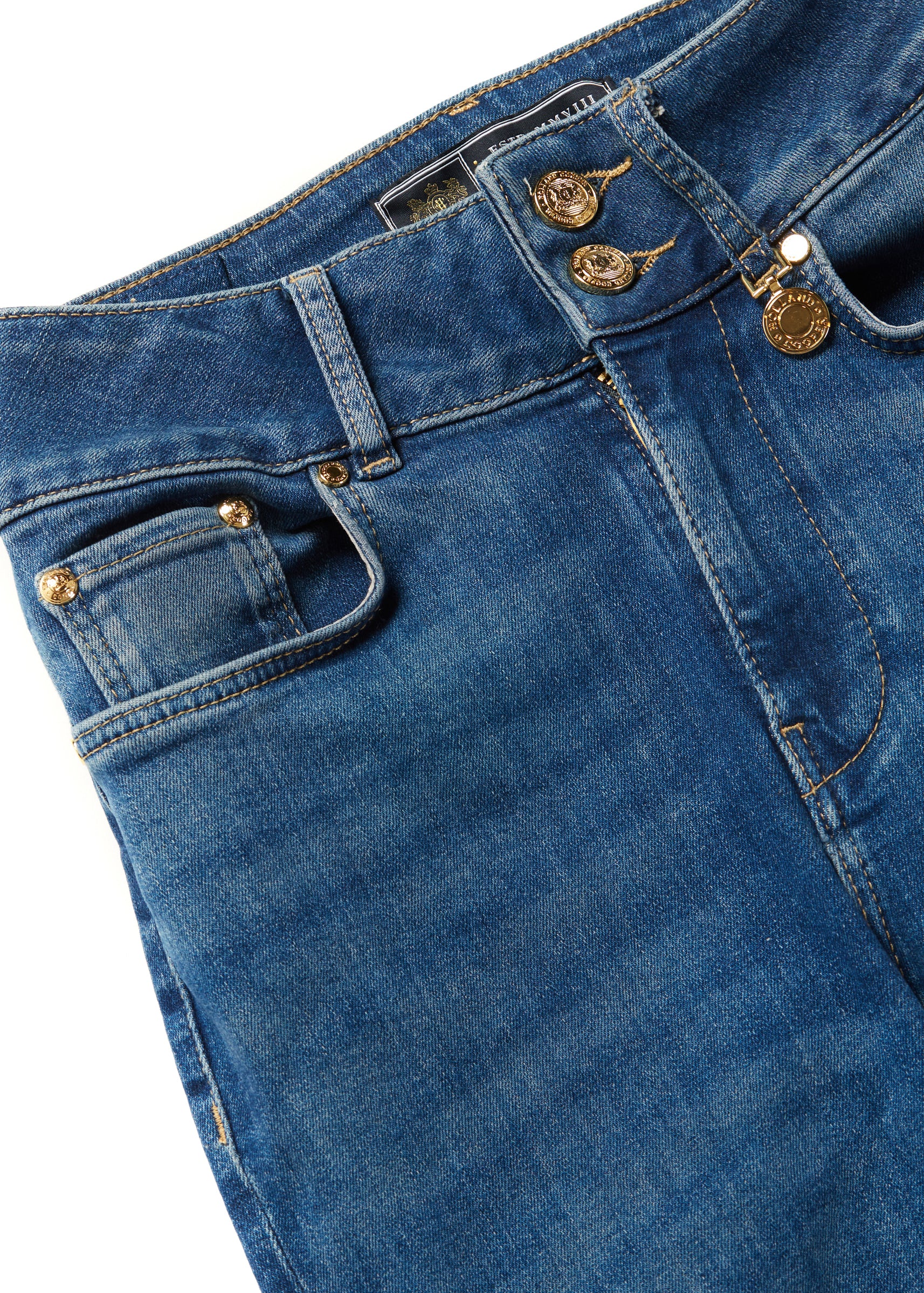 High Rise Flared Jean (Denim) - Image 6