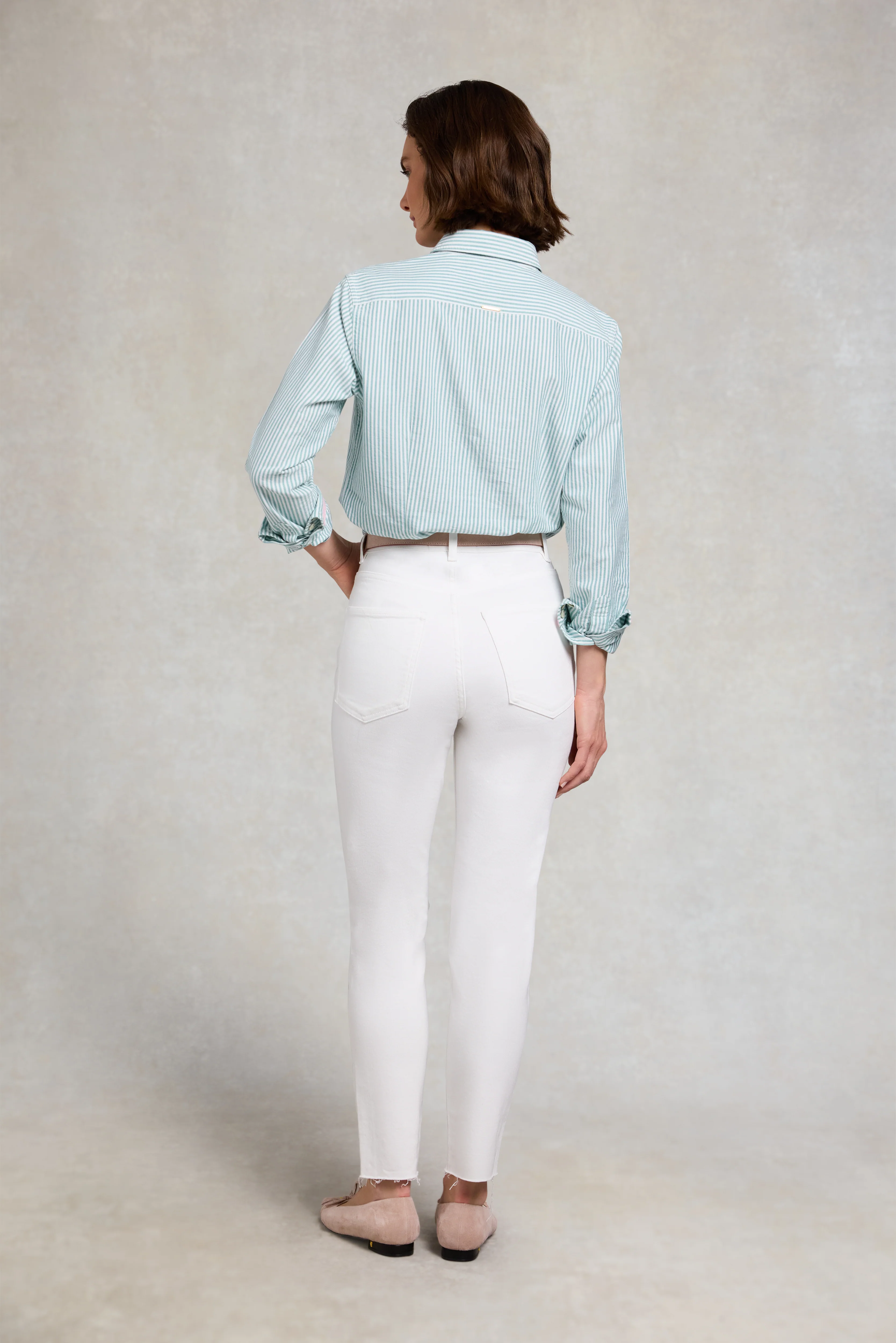 High Rise Slim Jean (White) - Image 5