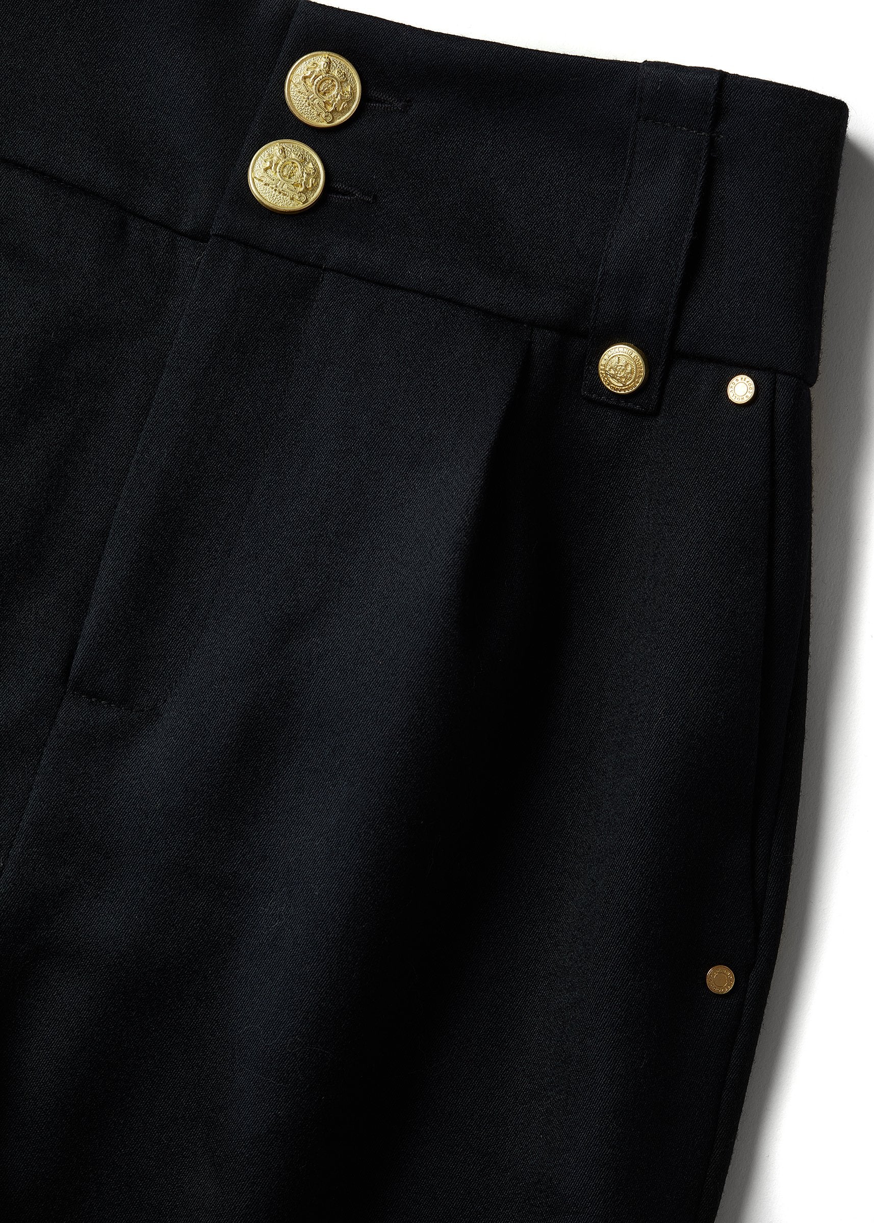High Waisted Peg Trouser (Navy Barathea) - Image 5