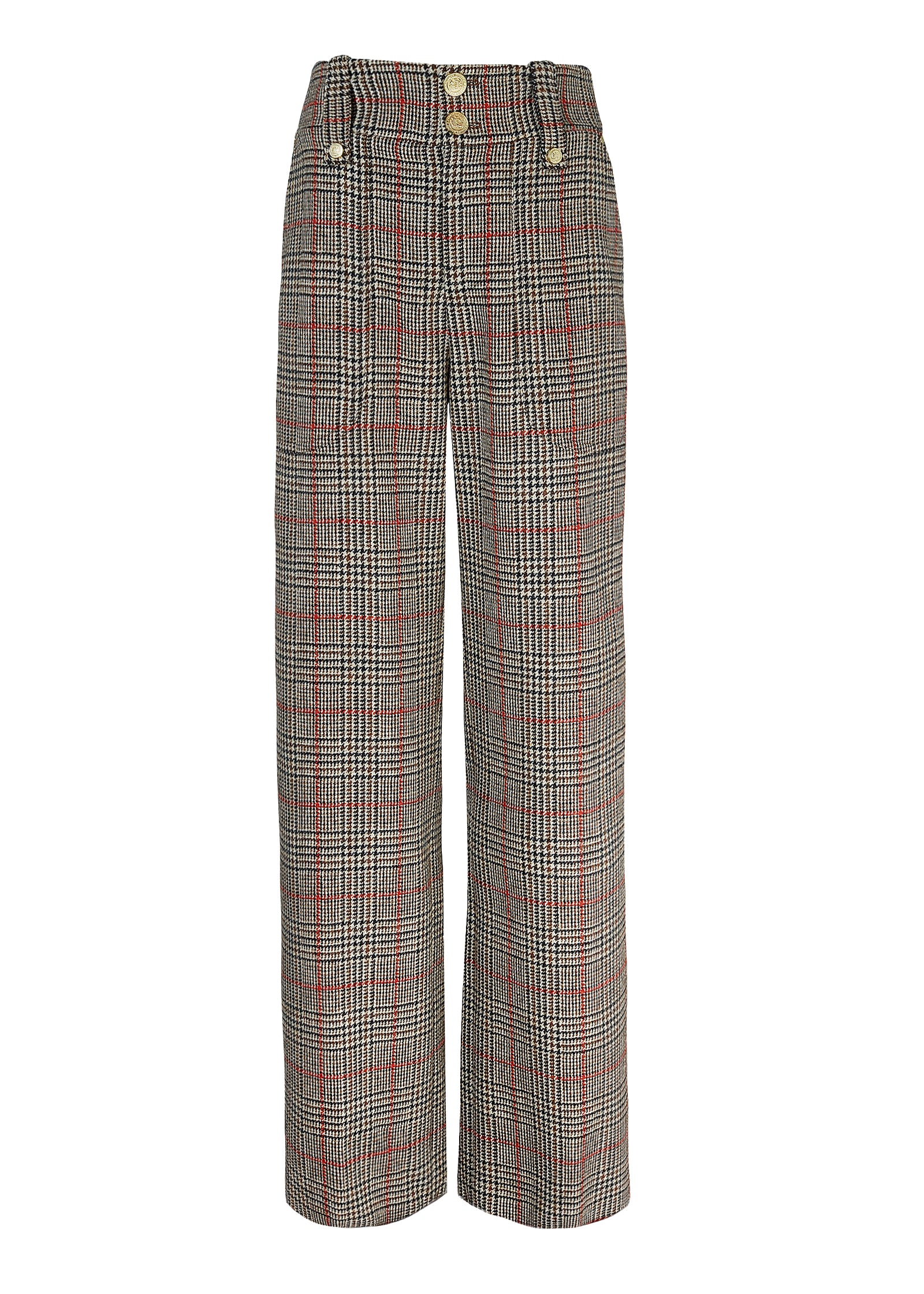 High Waisted Straight Trouser (Orange Windsor) - Image 6