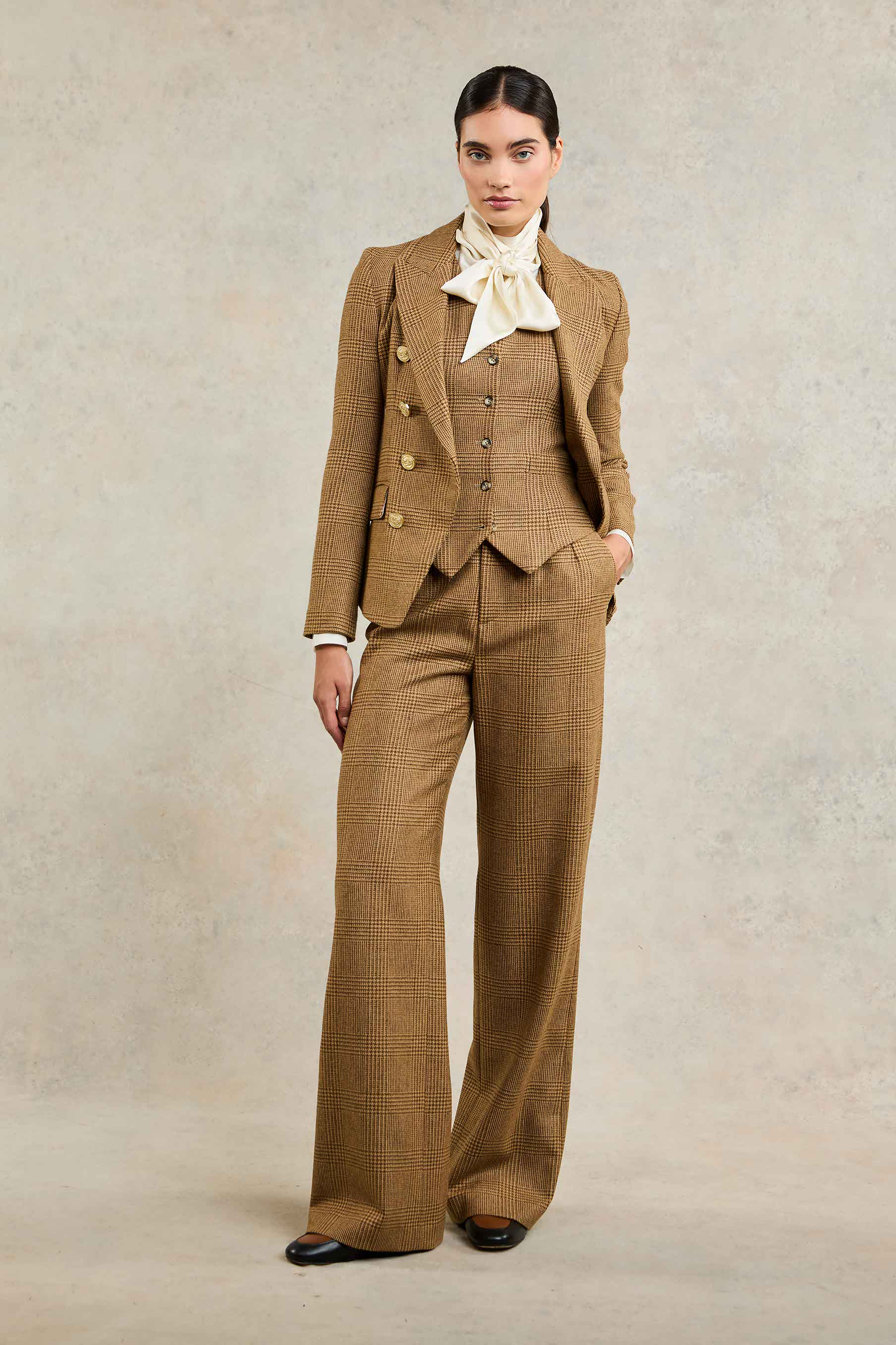 High Waisted Straight Trouser (Tawny) - Image 3
