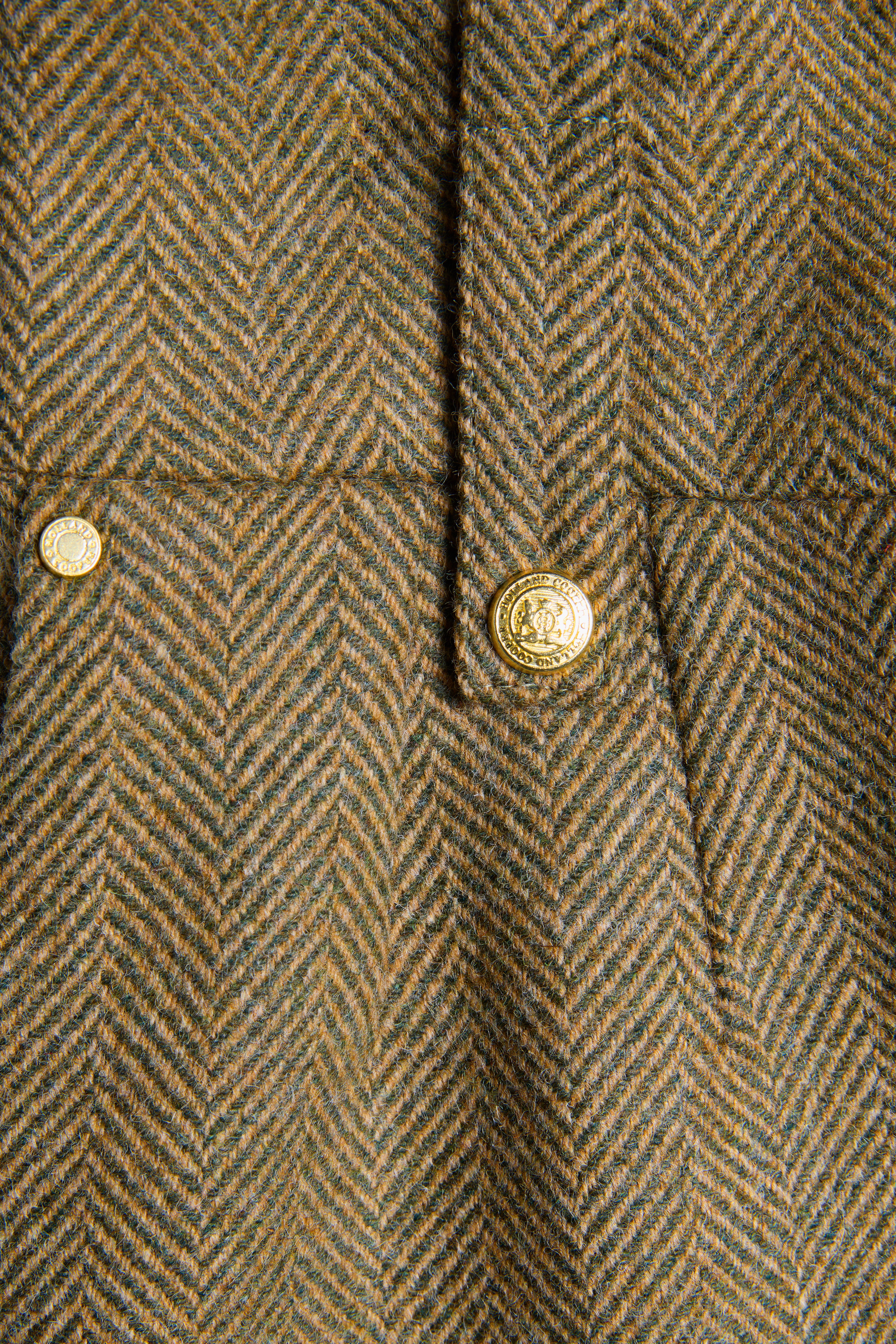 High Waisted Wide Leg Trouser (Moss Herringbone) - Image 9