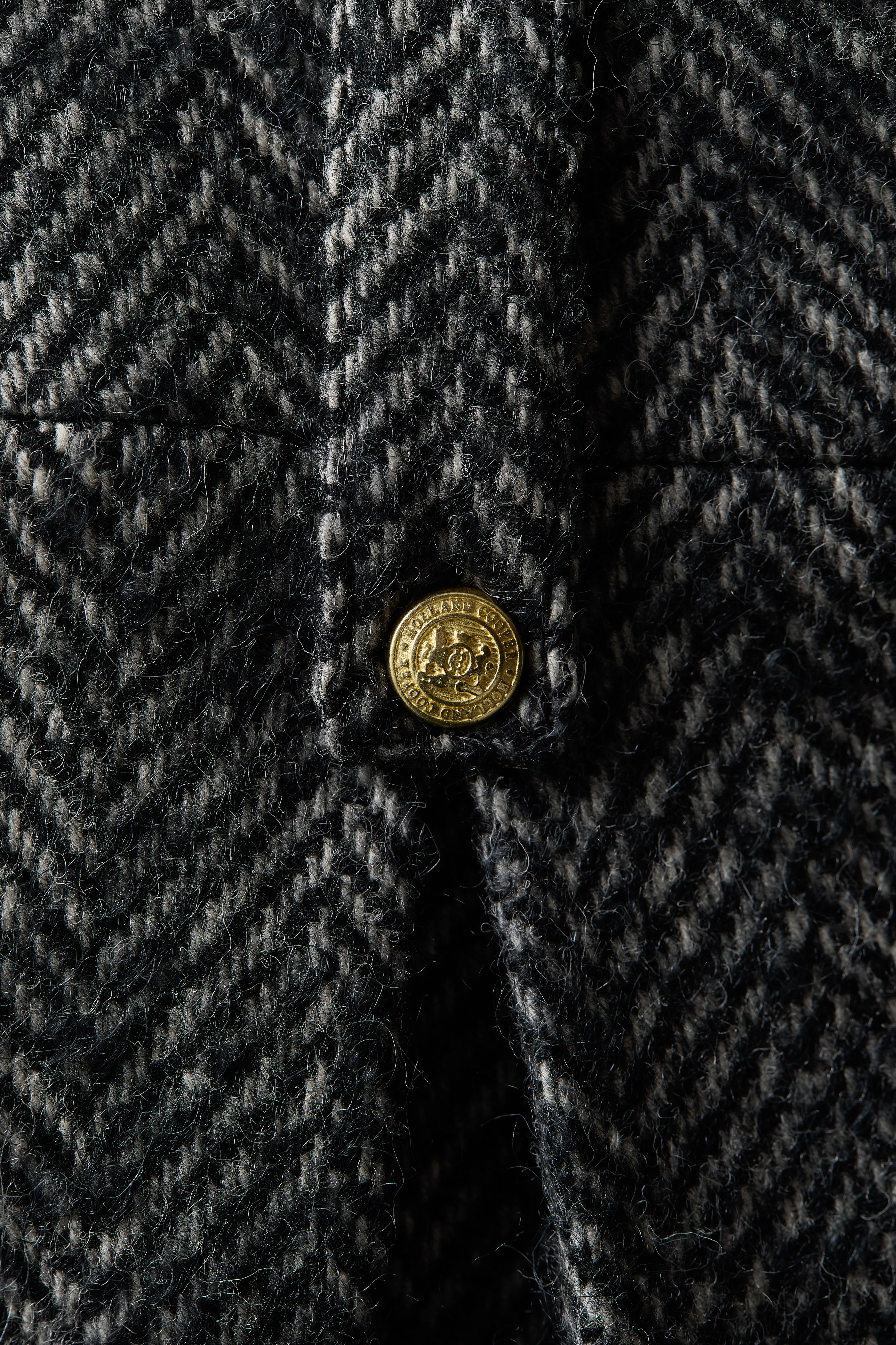 High Waisted Wide Leg Trouser (Ebony Herringbone) - Image 6