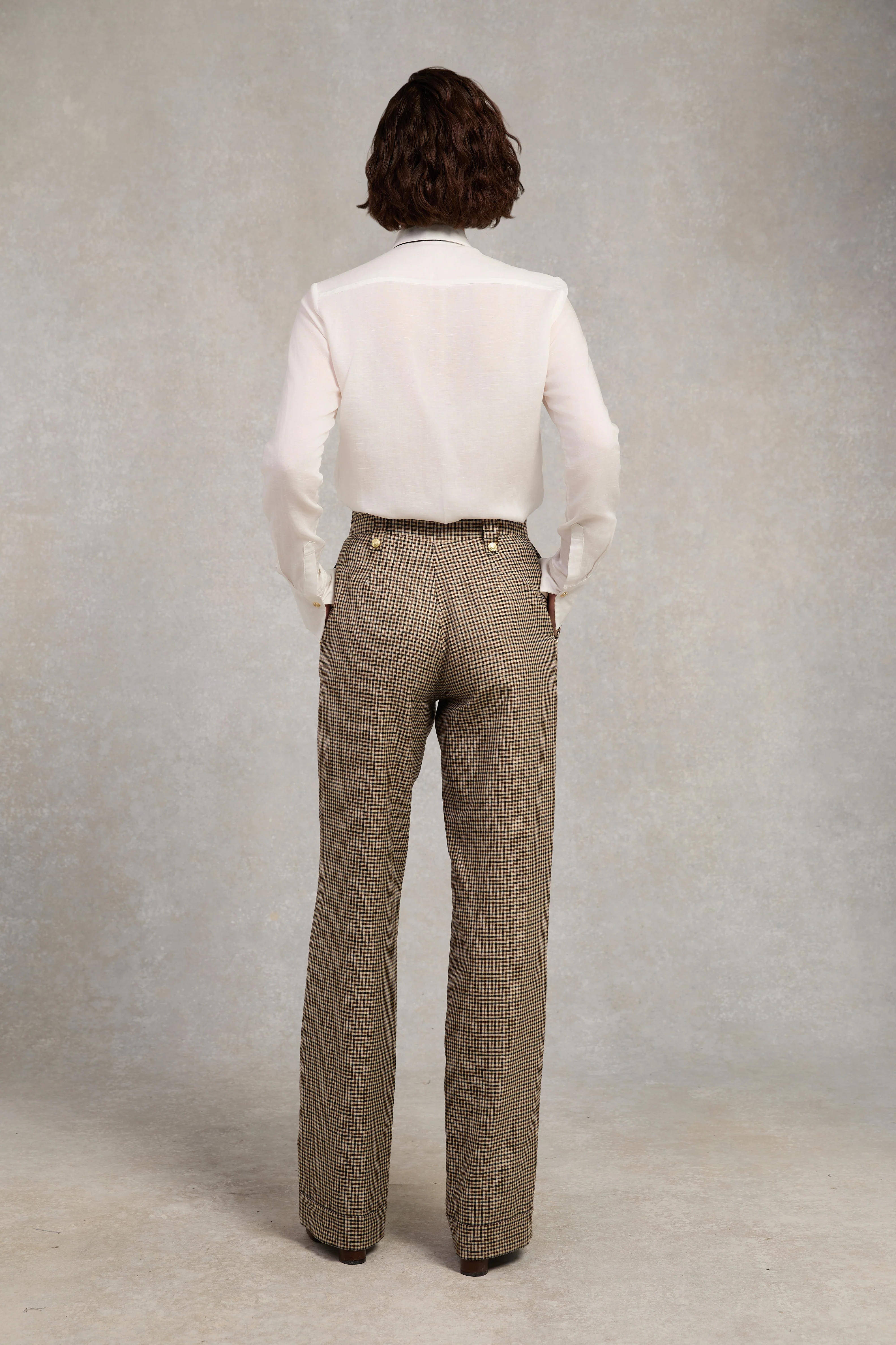 High Waisted Wide Leg Trouser (Westminster Tweed) - Image 7
