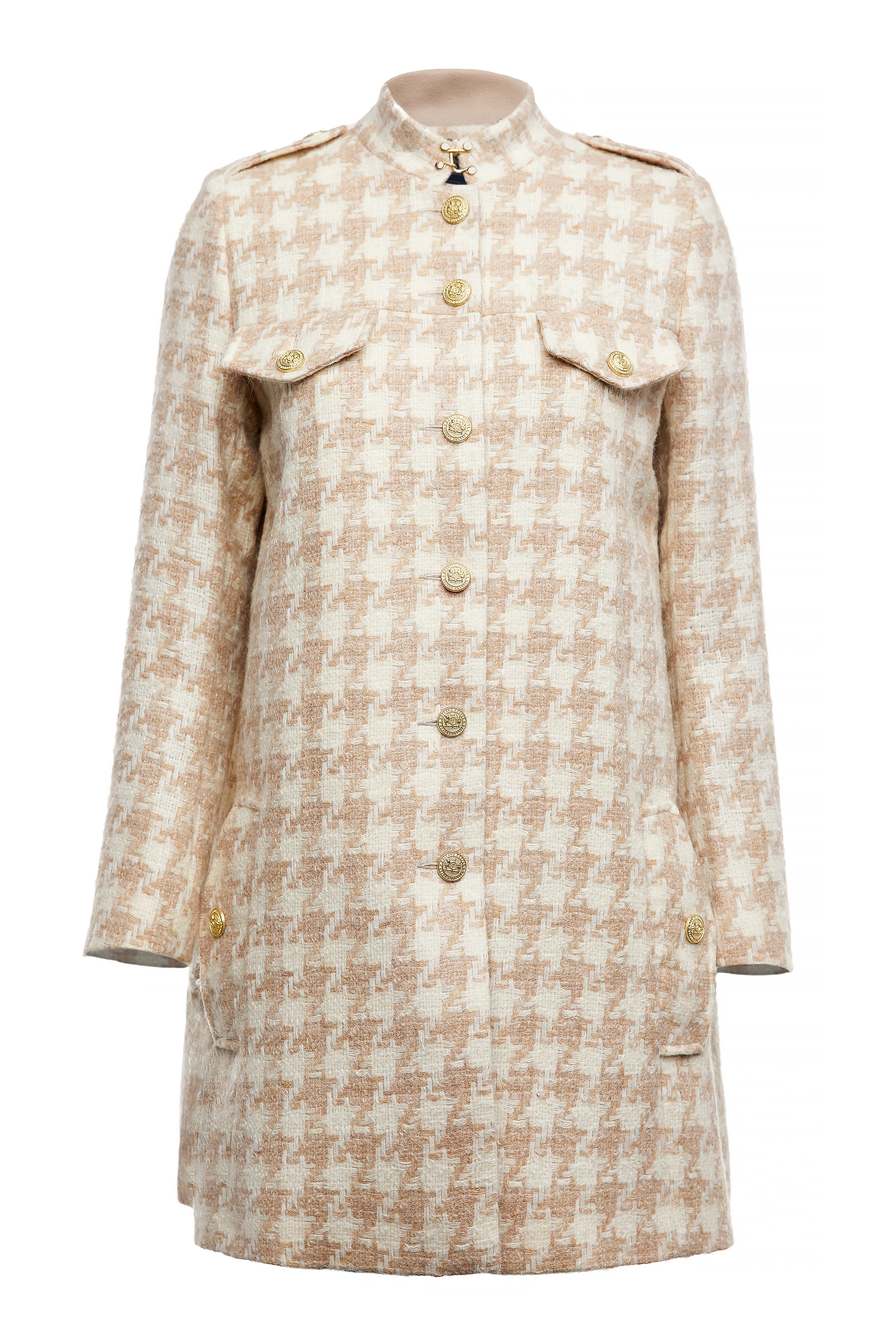 Highbury Cape Coat (Camel Houndstooth) - Image 4