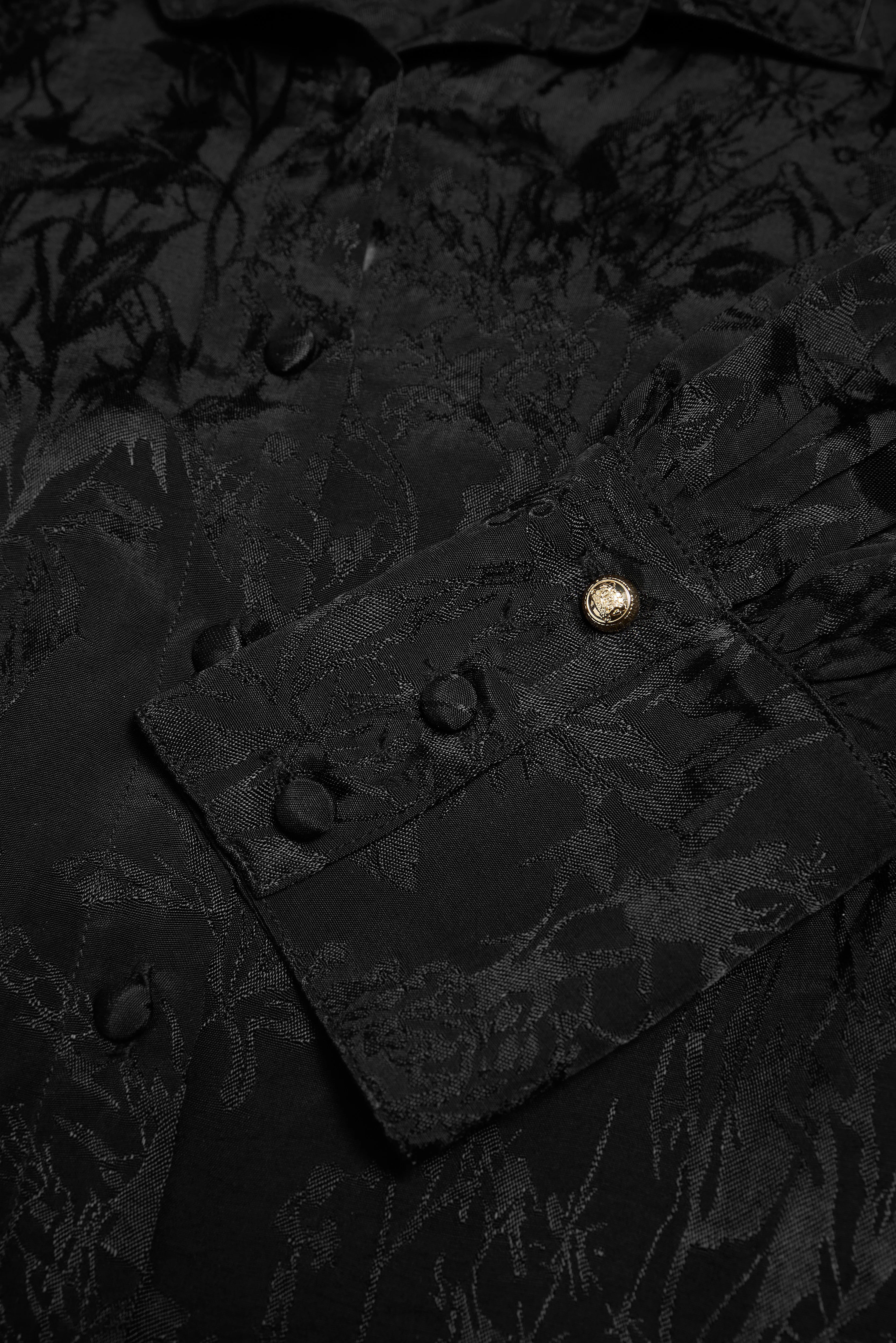 Iona Shirt (Black Jacquard) - Image 8