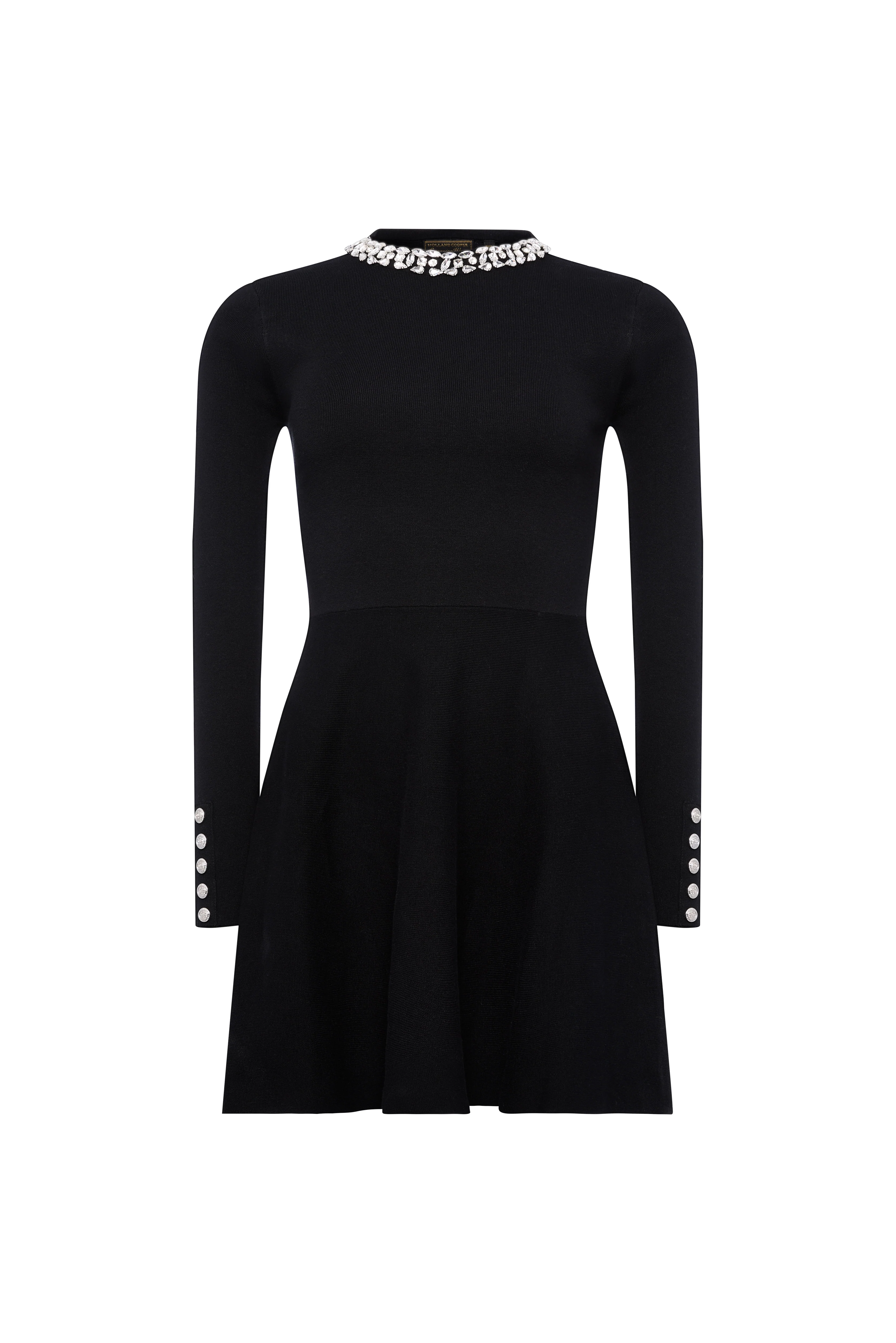 Isabelle Mini Dress (Black) - Image 7