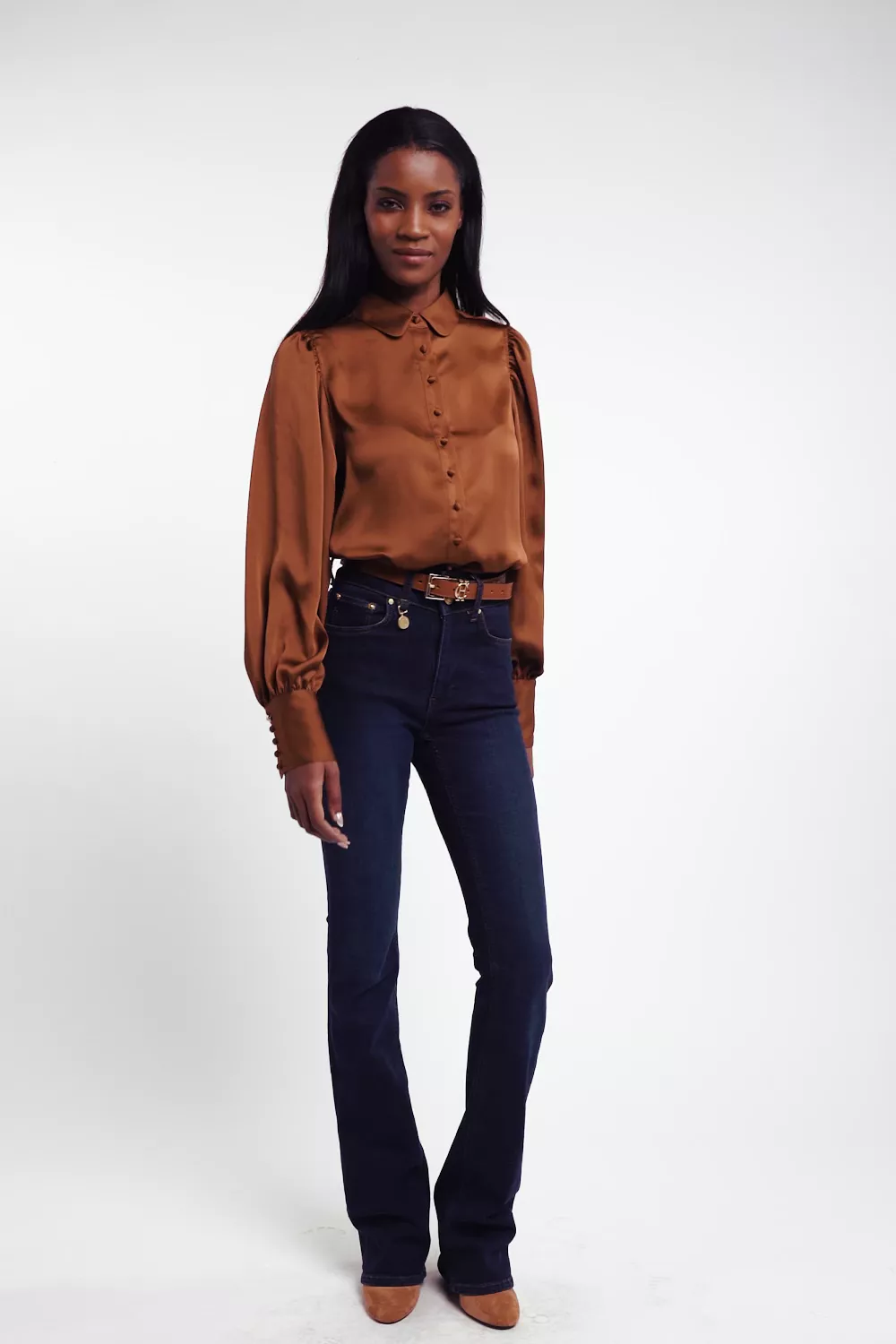 Isla Satin Shirt (Copper) - Image 5