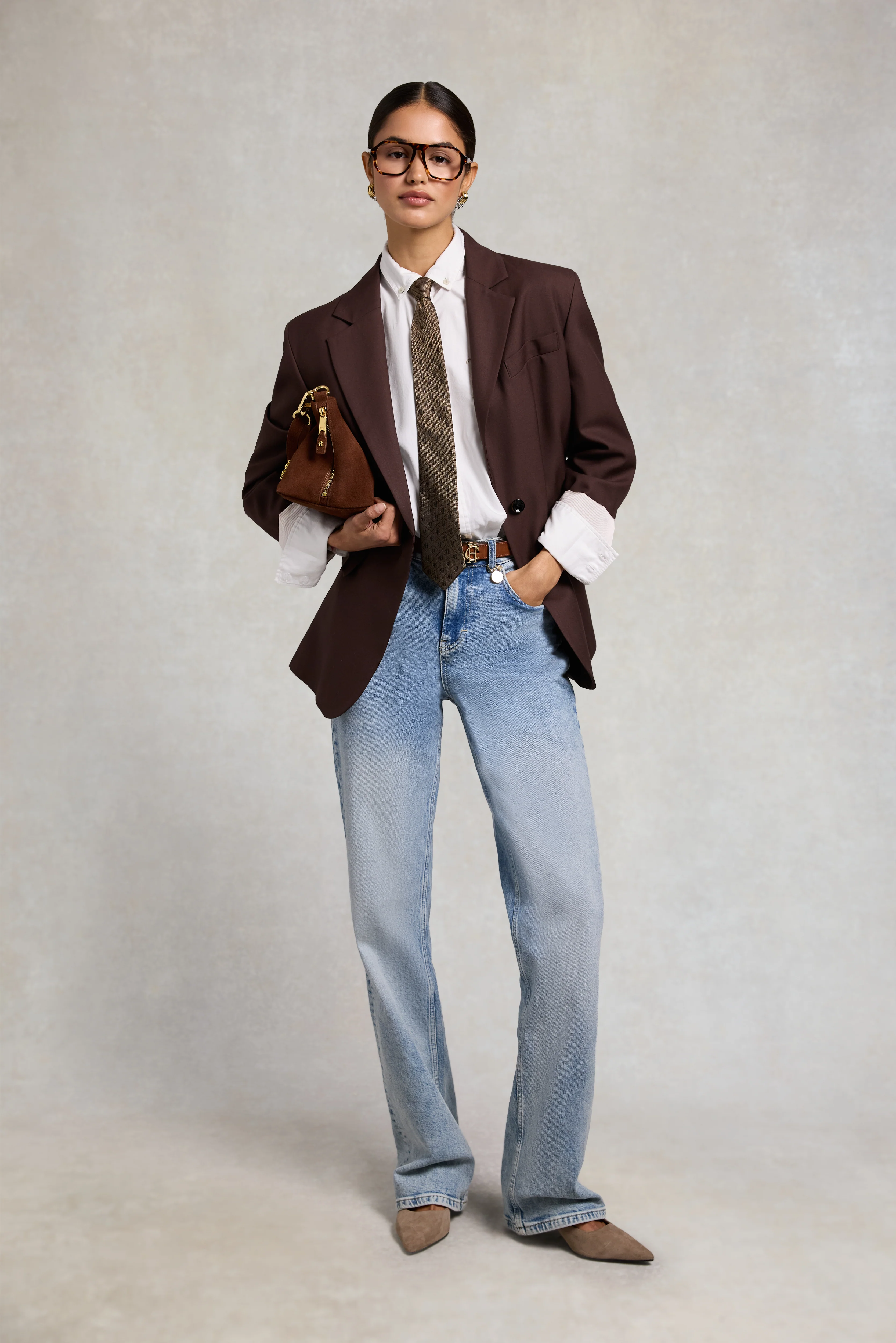 Jacquard Tie (Brown) - Image 3