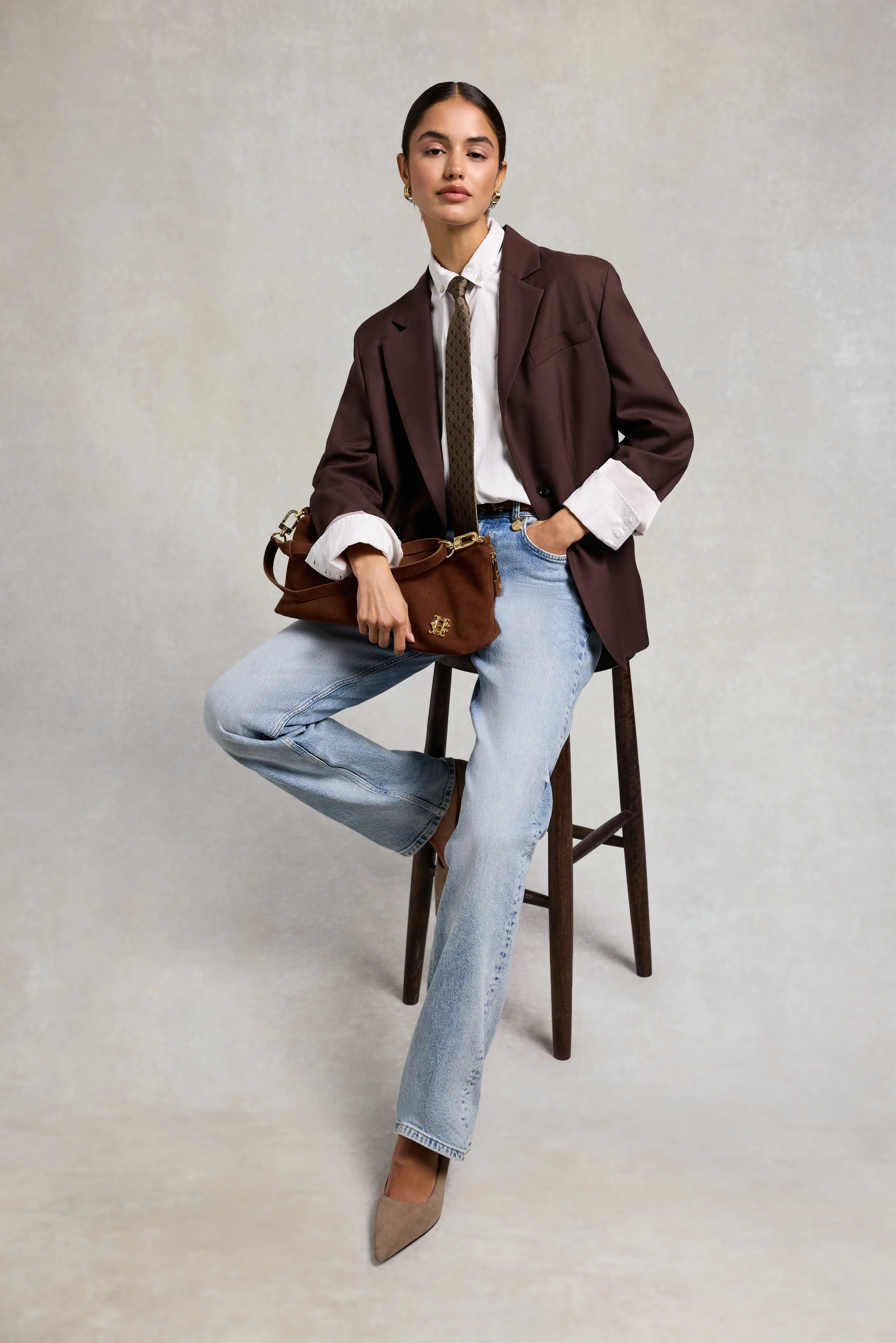 Jacquard Tie (Brown) - Image 4