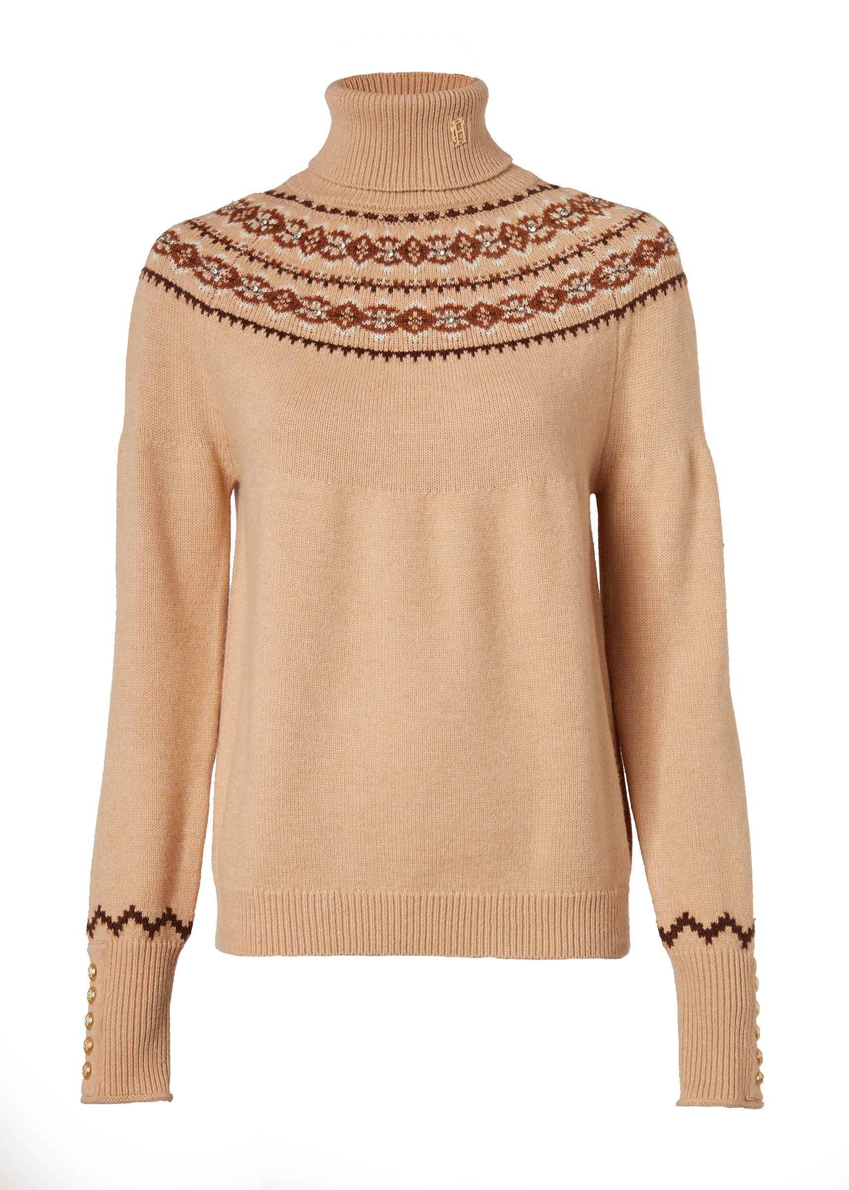 Jennifer Roll Neck Knit (Camel) - Image 4