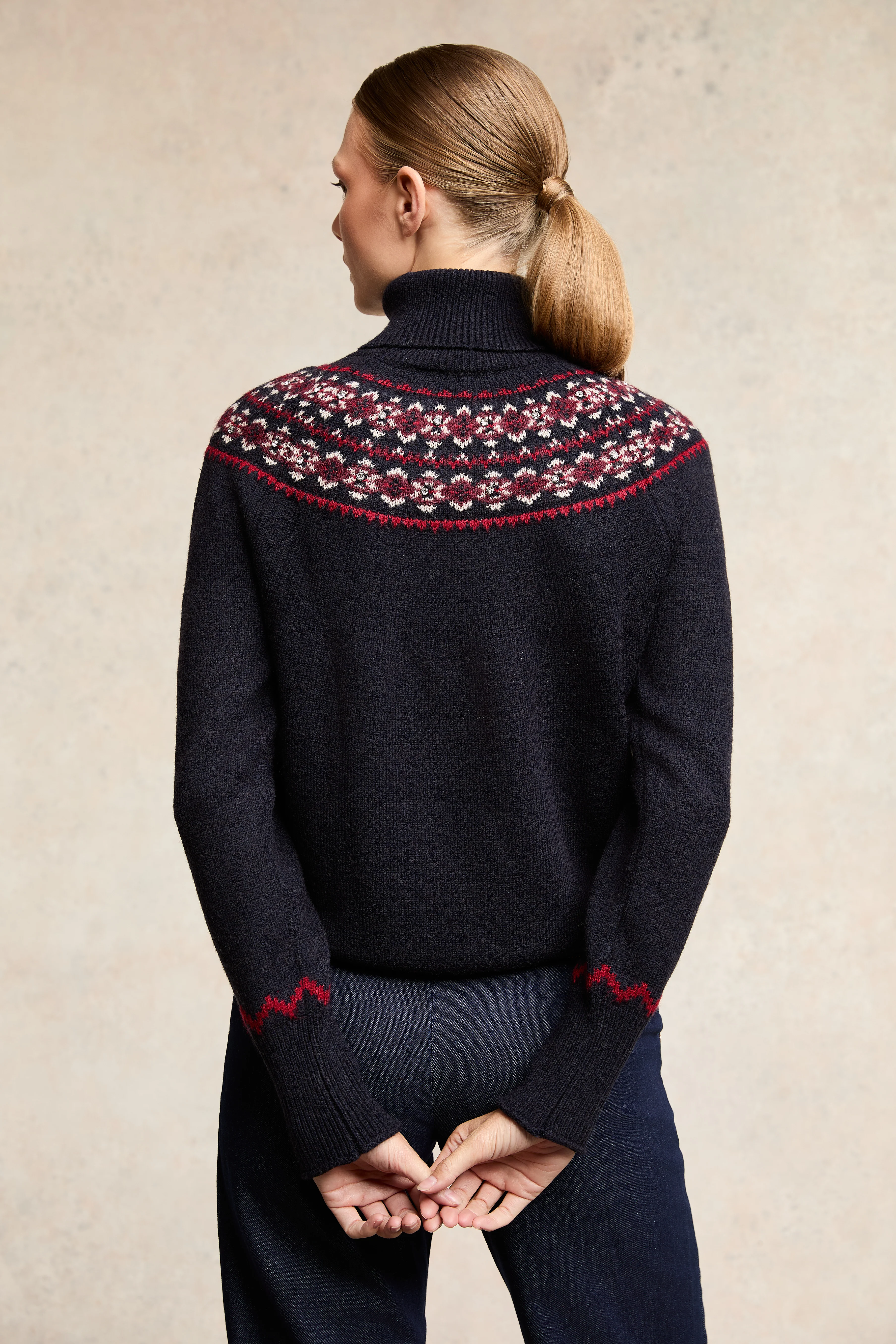 Jennifer Roll Neck Knit (Ink Navy) - Image 6