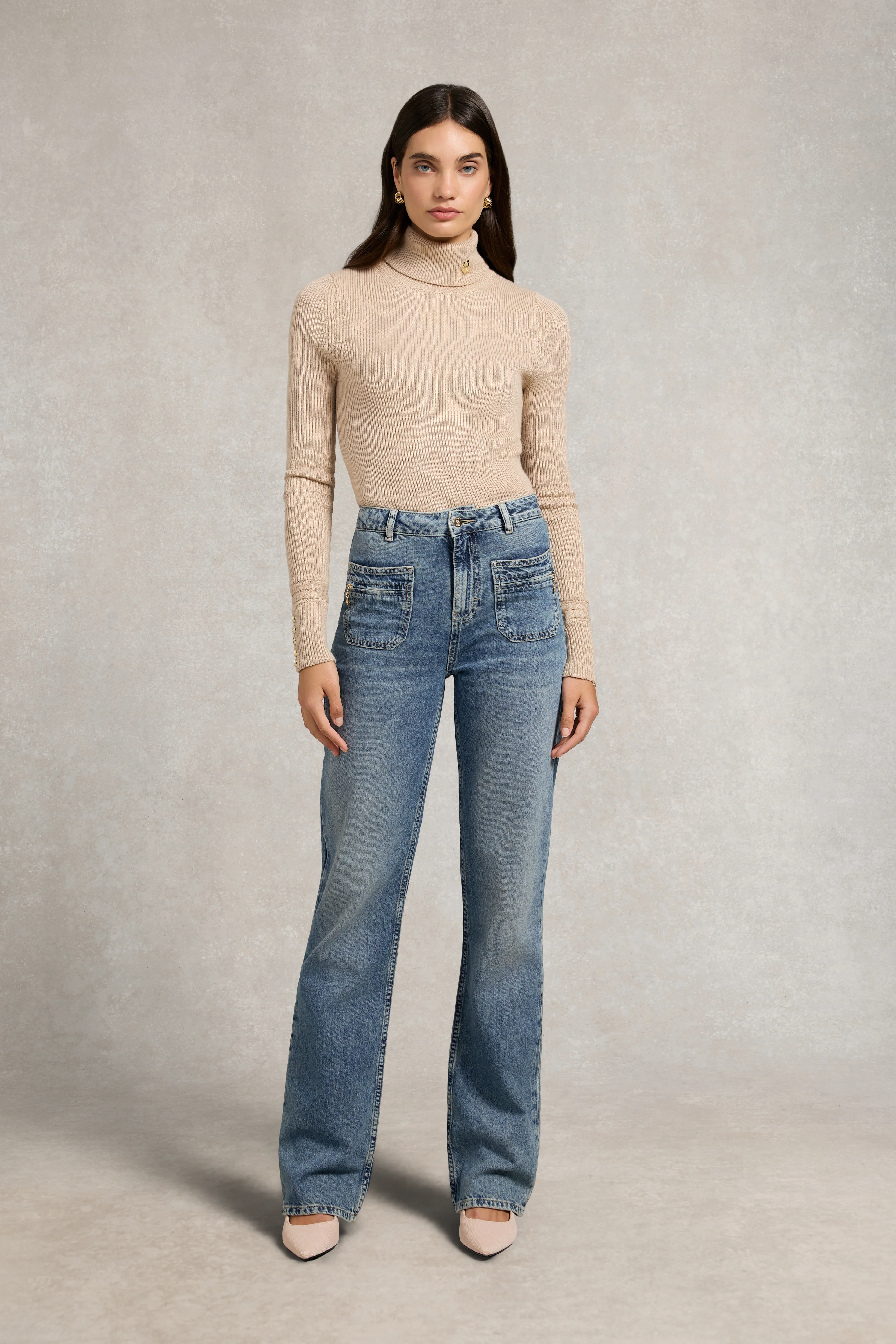Jessica Straight Jean (Aged Indigo)